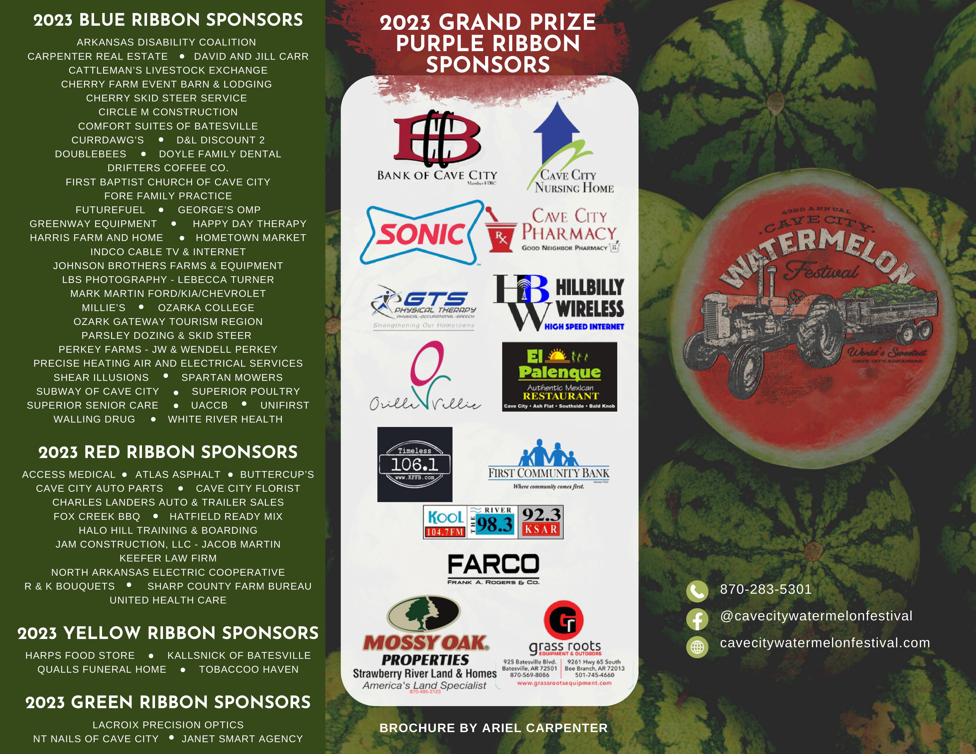 Cave City Watermelon Festival Brochure 2023 by Ariel Carpenter Issuu