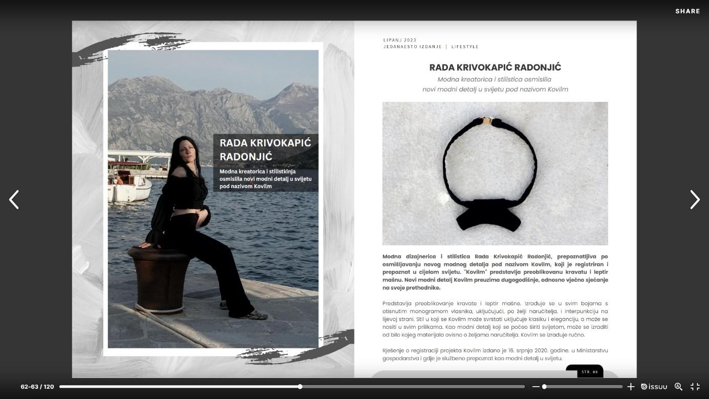 Rada Krivokapić Radonjić na naslovnici hrvatskog časopisa Žénial by Rada Krivokapic Radonjic - Issuu