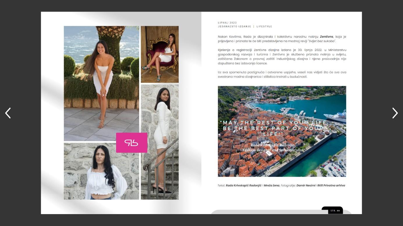 Rada Krivokapić Radonjić na naslovnici hrvatskog časopisa Žénial by Rada Krivokapic Radonjic - Issuu