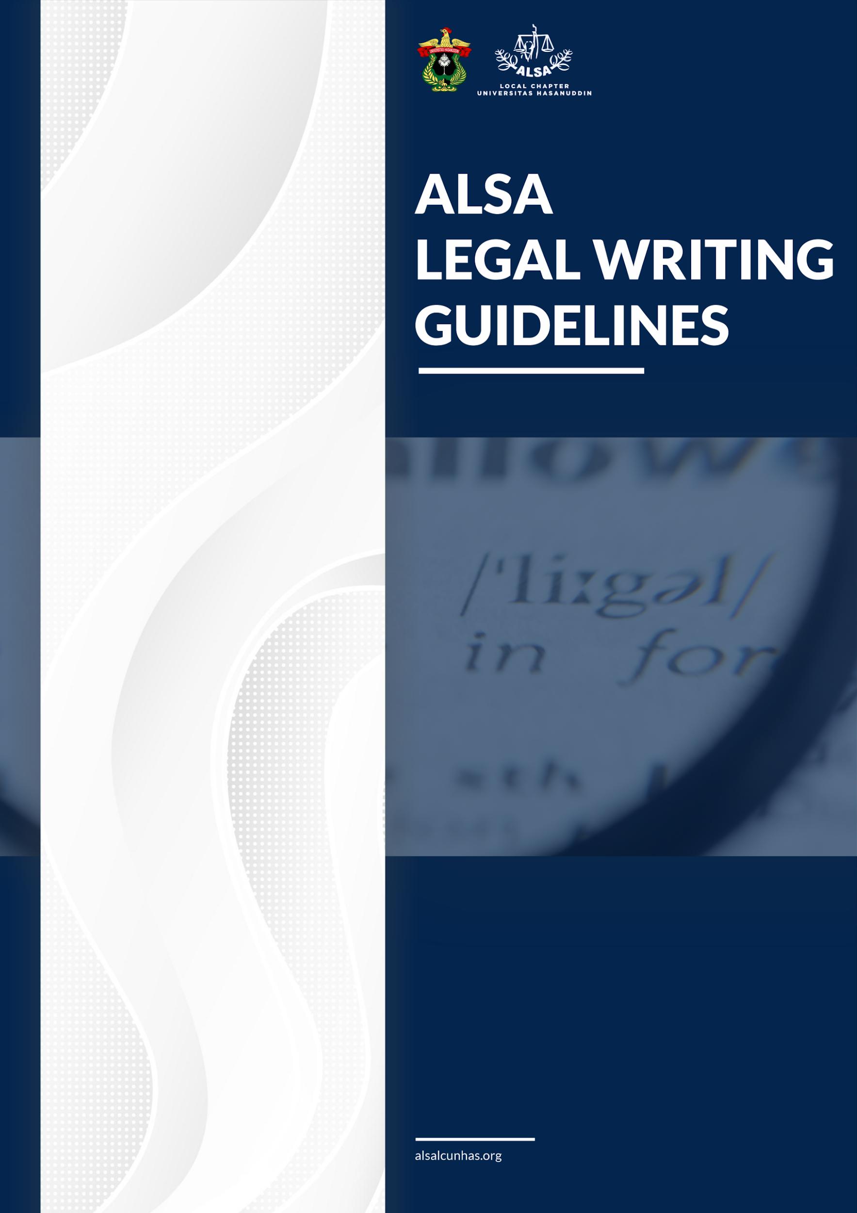 LEGAL WRITING GUIDELINES ALSA LC UNHAS by alsalcunhas Issuu