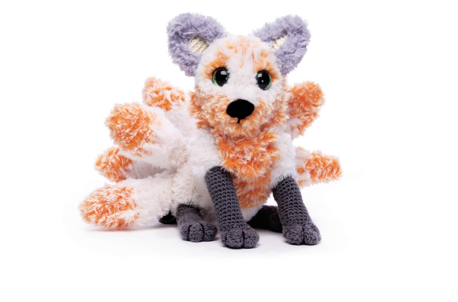 Crochet fox toy, Fennec fox plush, Realistic animal toy