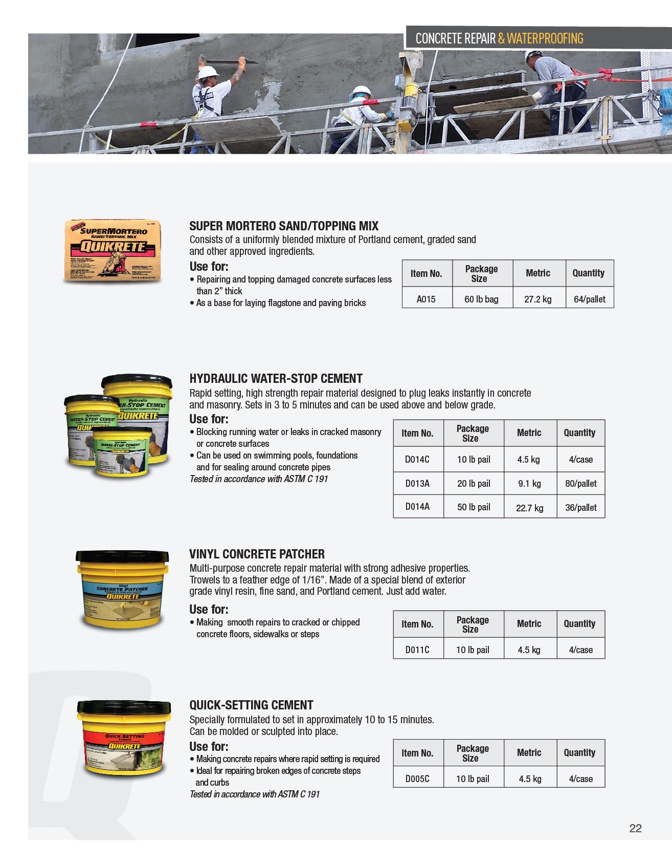 Quikrete Product Catalog by Master Group Issuu