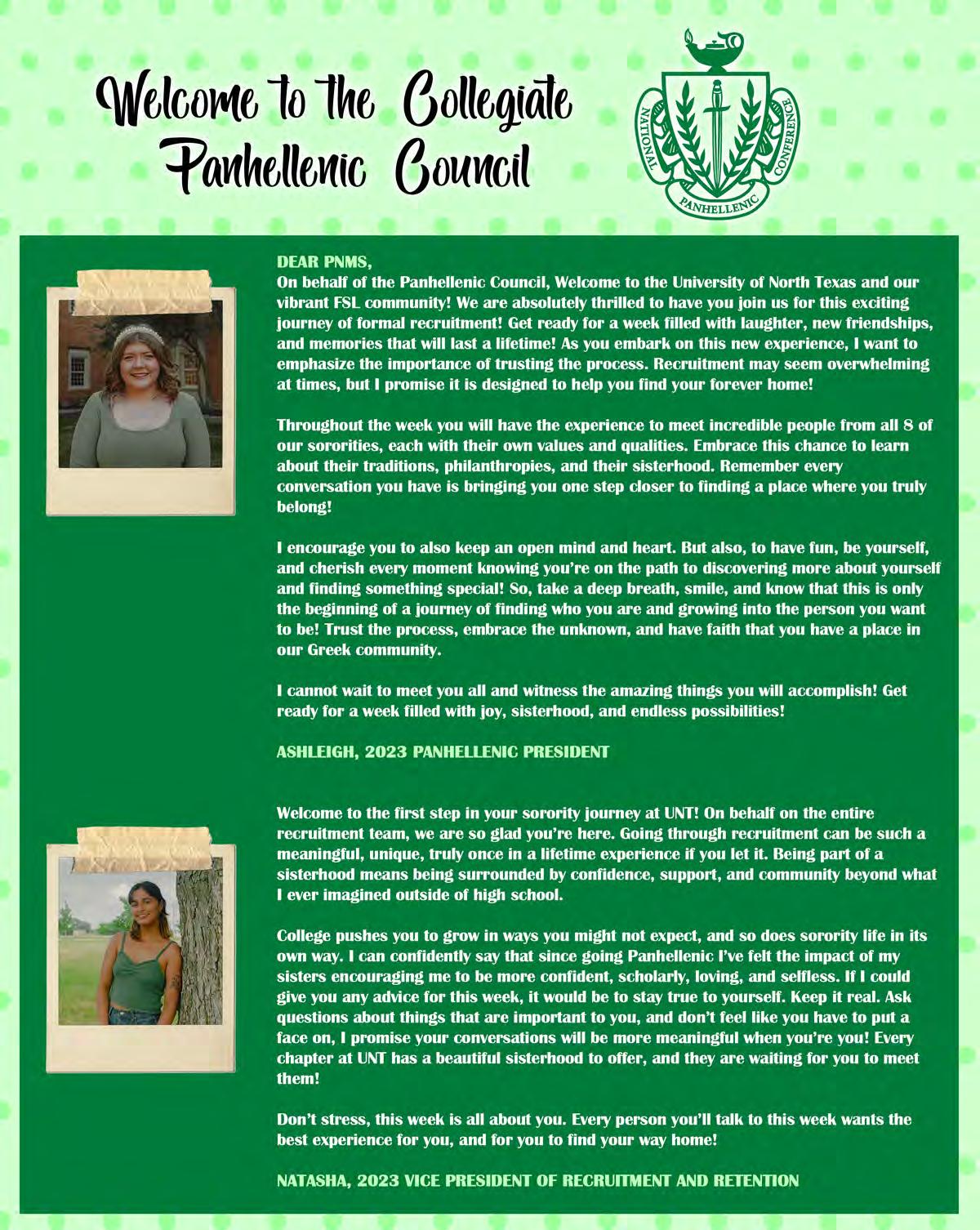 UNT Panhellenic Recruitment 2023 by UNT Greek Life Issuu
