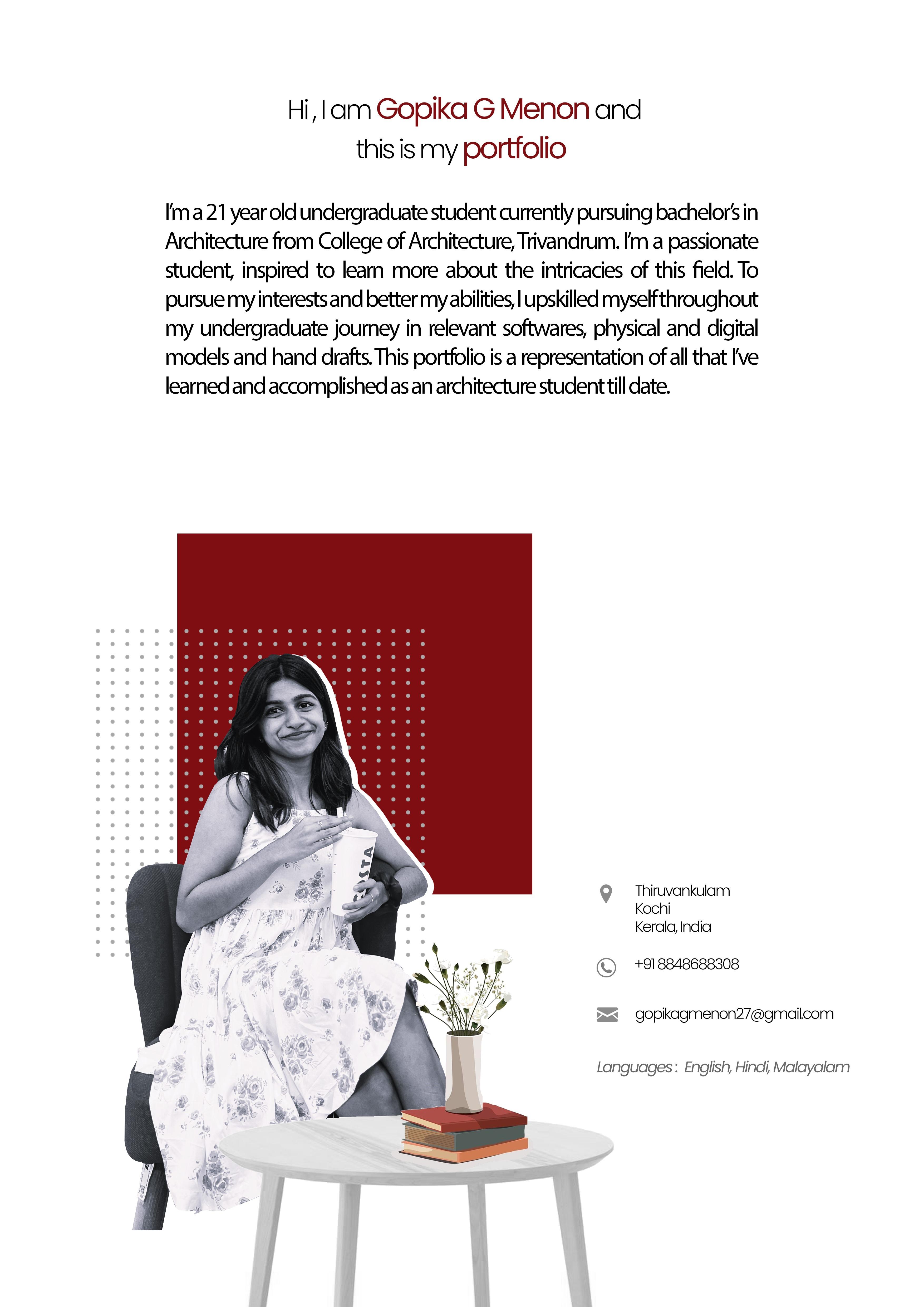 Architecture undergraduate portfolio - Gopika Menon by Gopika Menon - Issuu