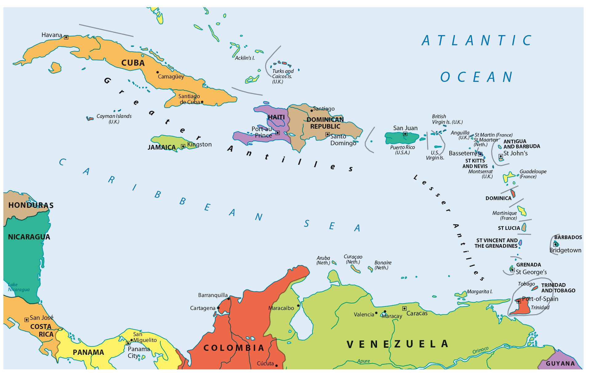 Lesser Antilles Countries In Order