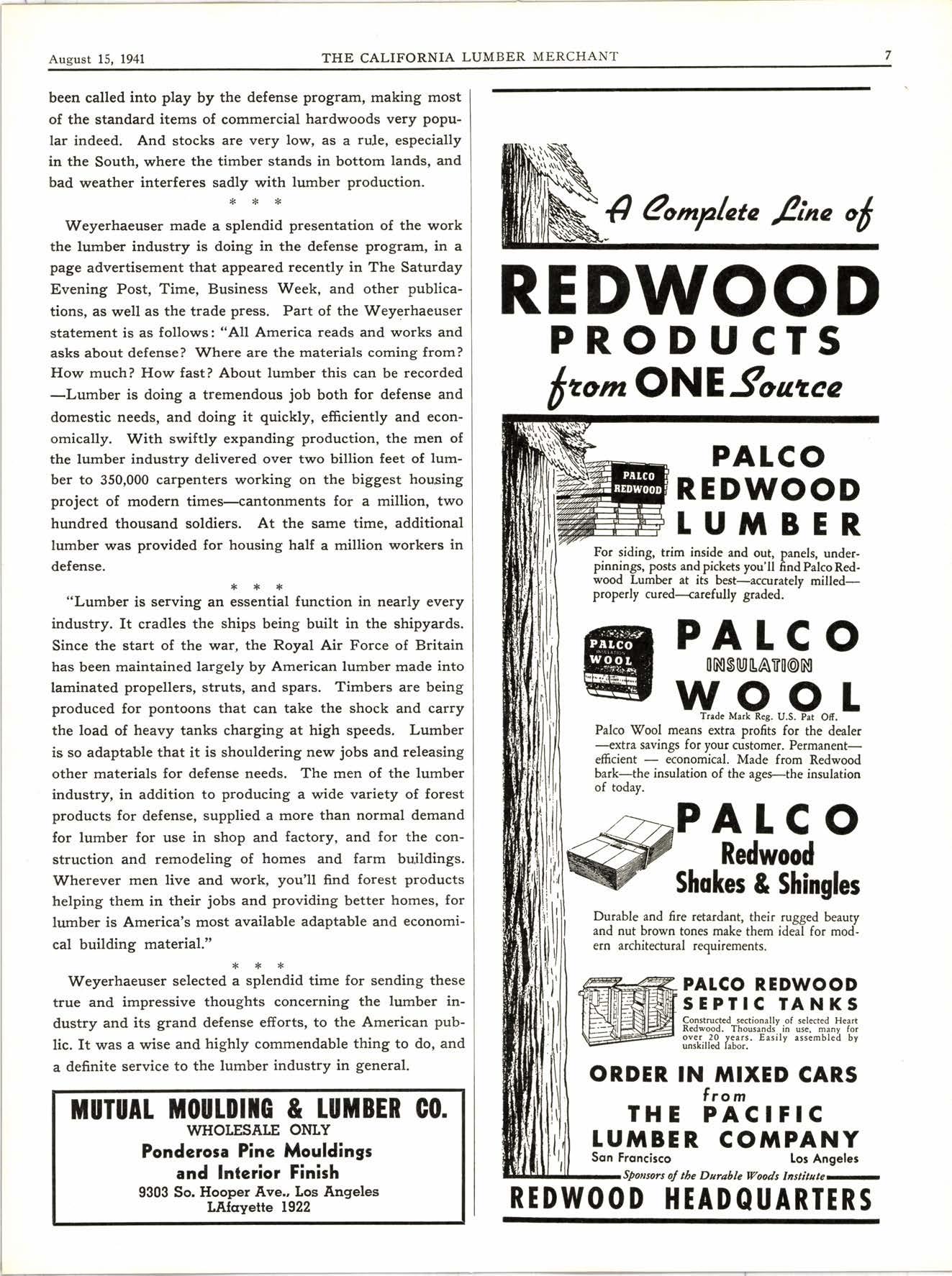 ool means extra profits for the dealer -€xtra savings for your customer. Permanenteficienteconomical. Made from Redwood bark--+he insulation of the ages-the insulation of today.
PATCO Redwood Shohes & Shingles
![