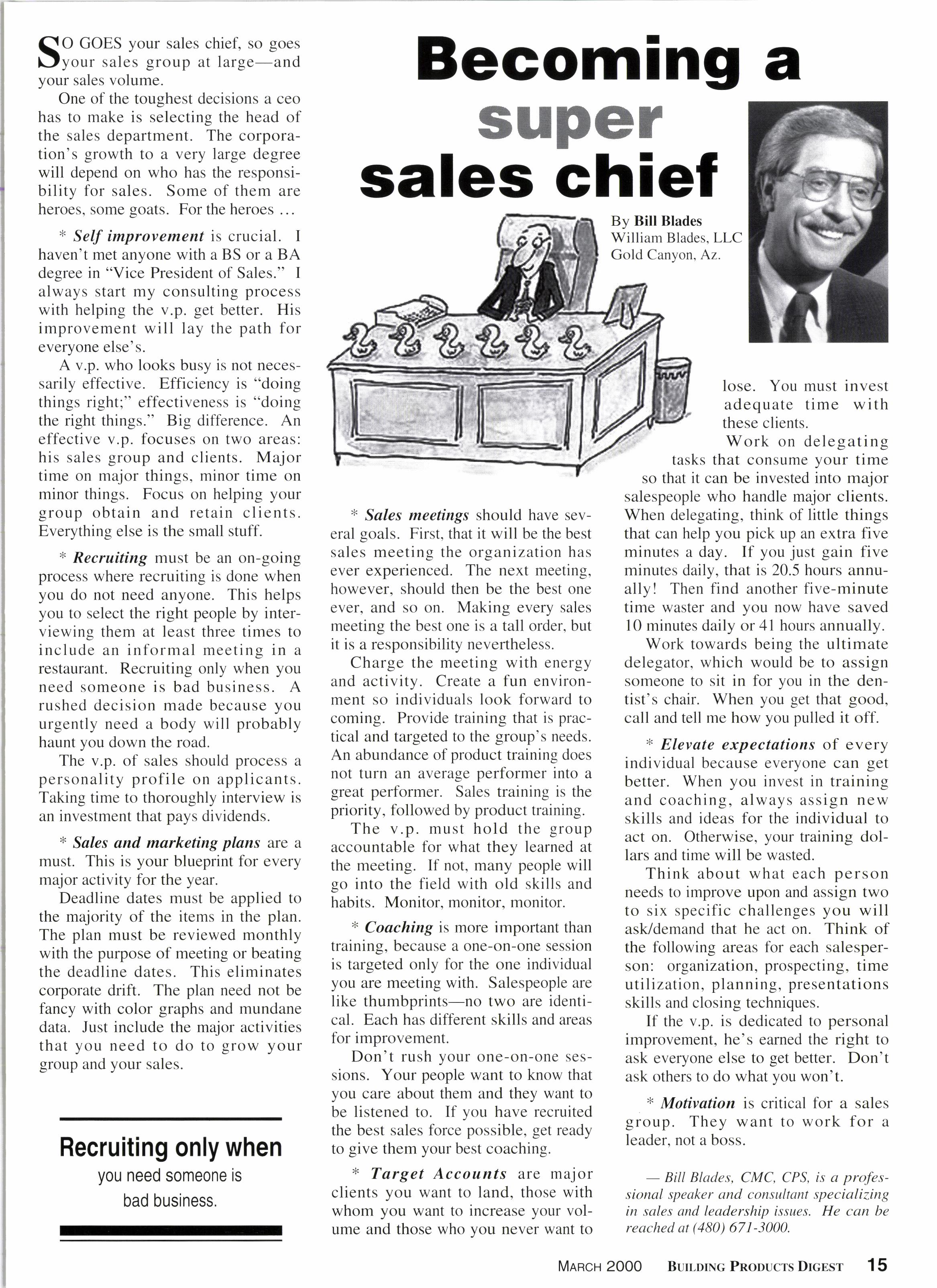 Cover for Becoming a supersales chief