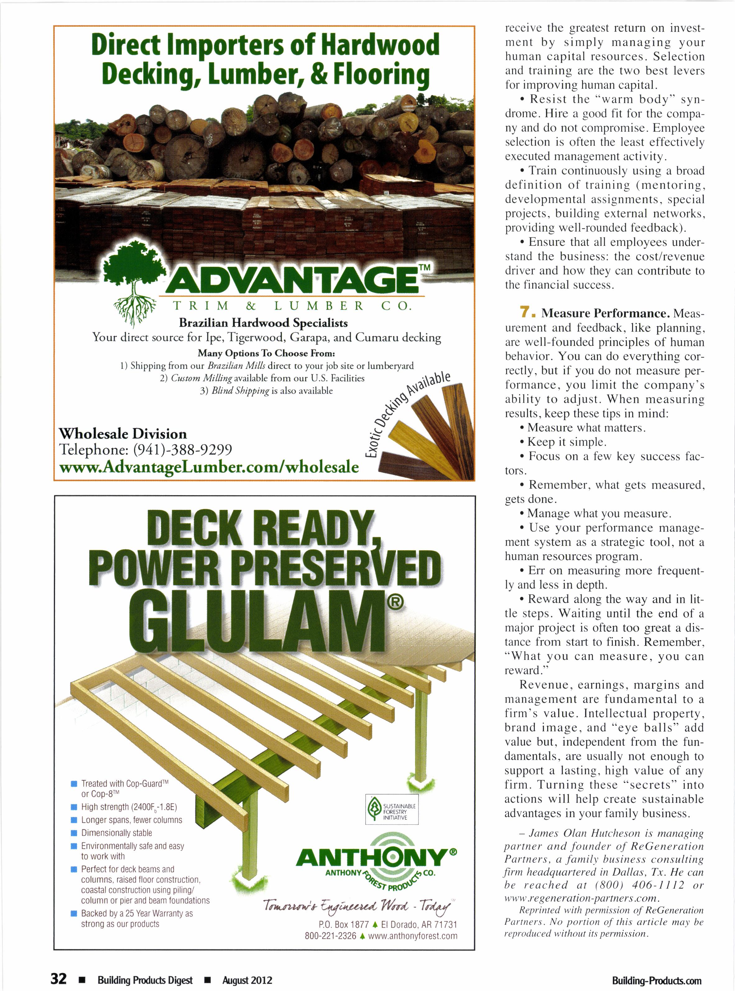 Cover for Direct lmporters of Hardwood Decking, lumber, & Flooring