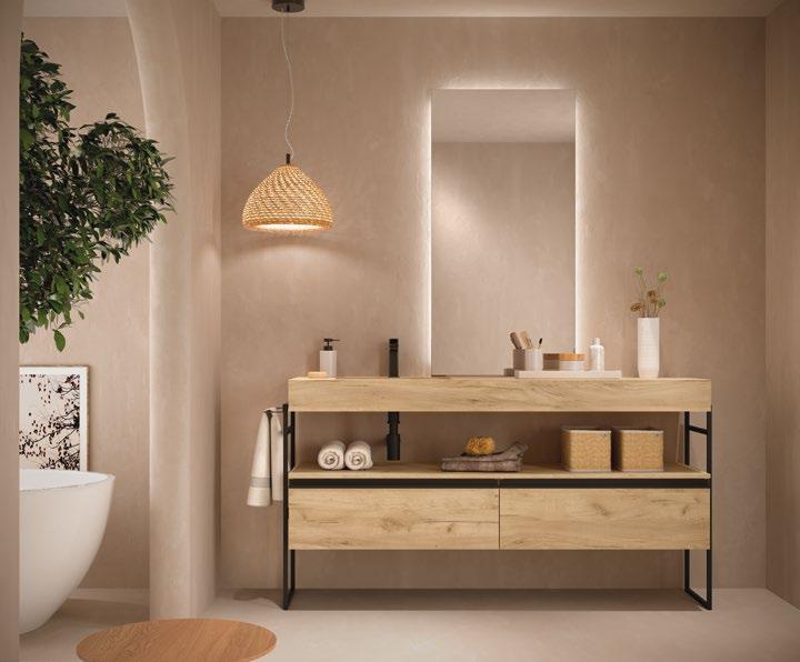 Encimera mueble baño compakt cemento lavabo integrado ( a medida)