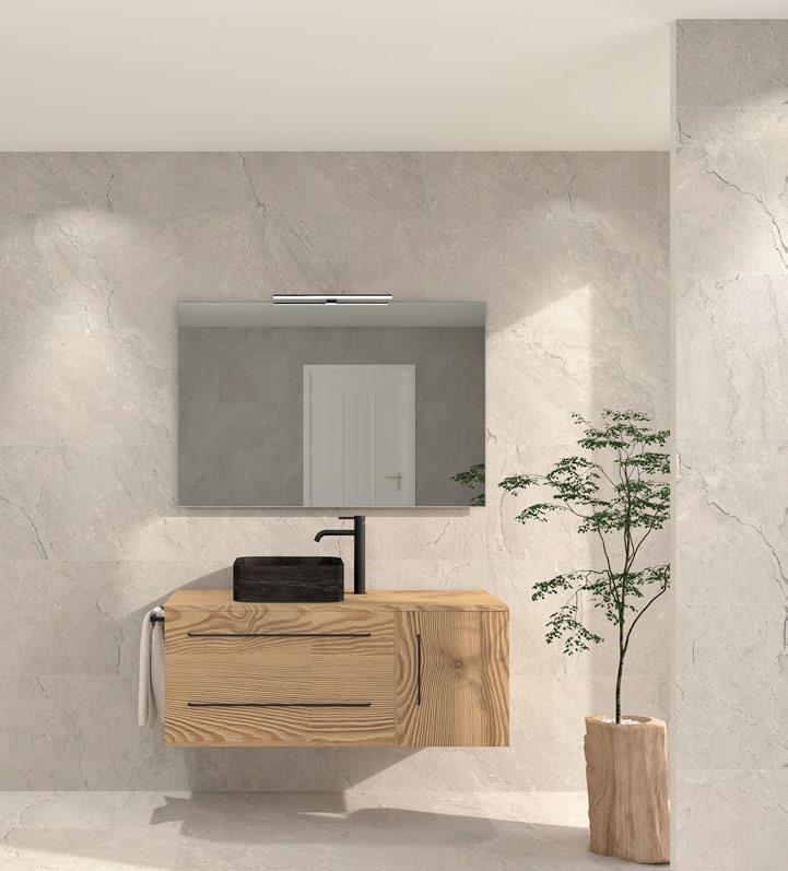 Conjunto de baño CORA: mueble alto con lavabo 140 x 50 x 53 cm + 2