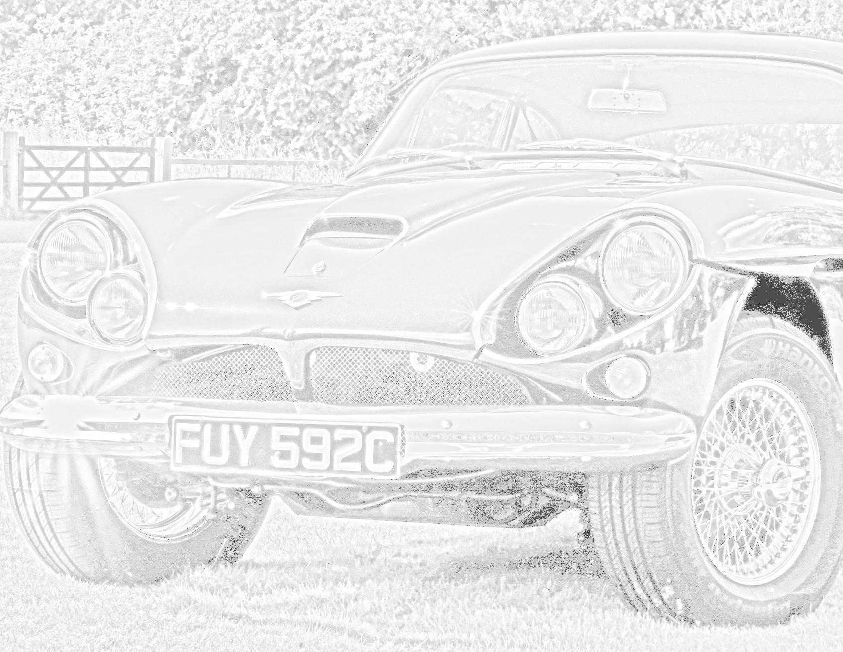 V8 Engine Pencil Artistic Drawings