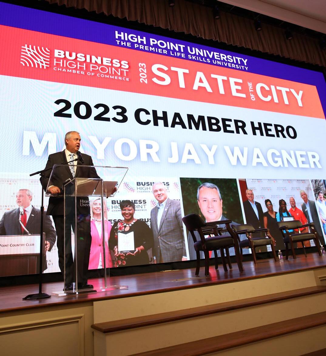 Cover for BUSINESS HIGH POINT HOSTS STATE OF THE CITY