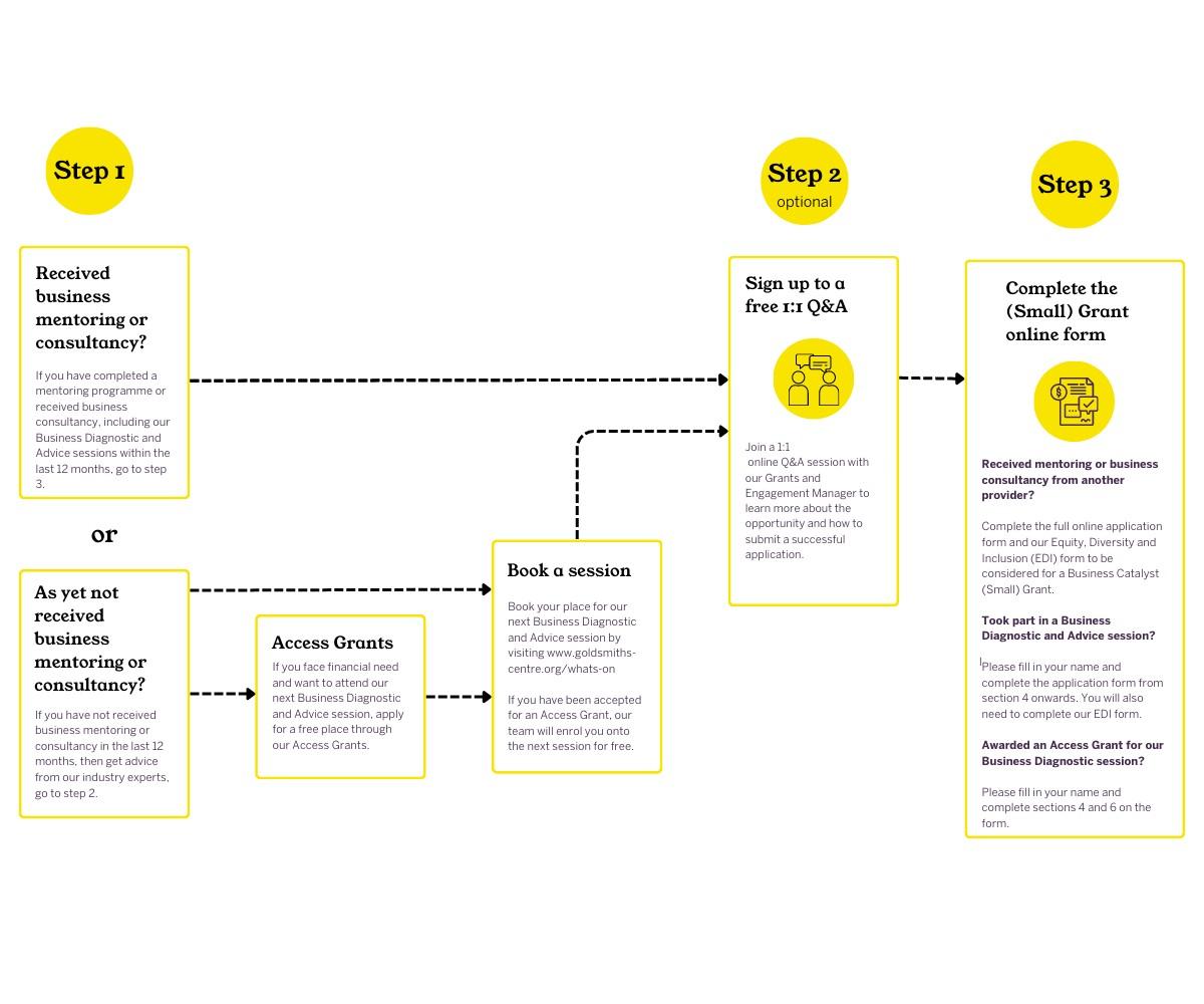 Business Catalyst (Small) Grants Guidelines and FAQs by The Goldsmiths
