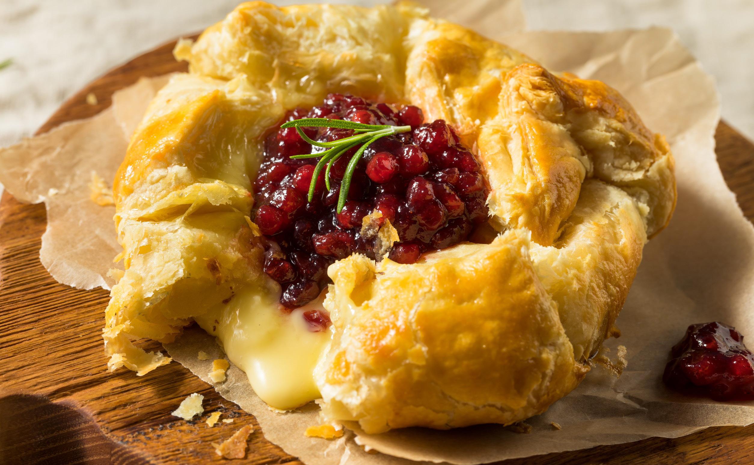 Baked Brie with Fig Jam and Dried Fruit