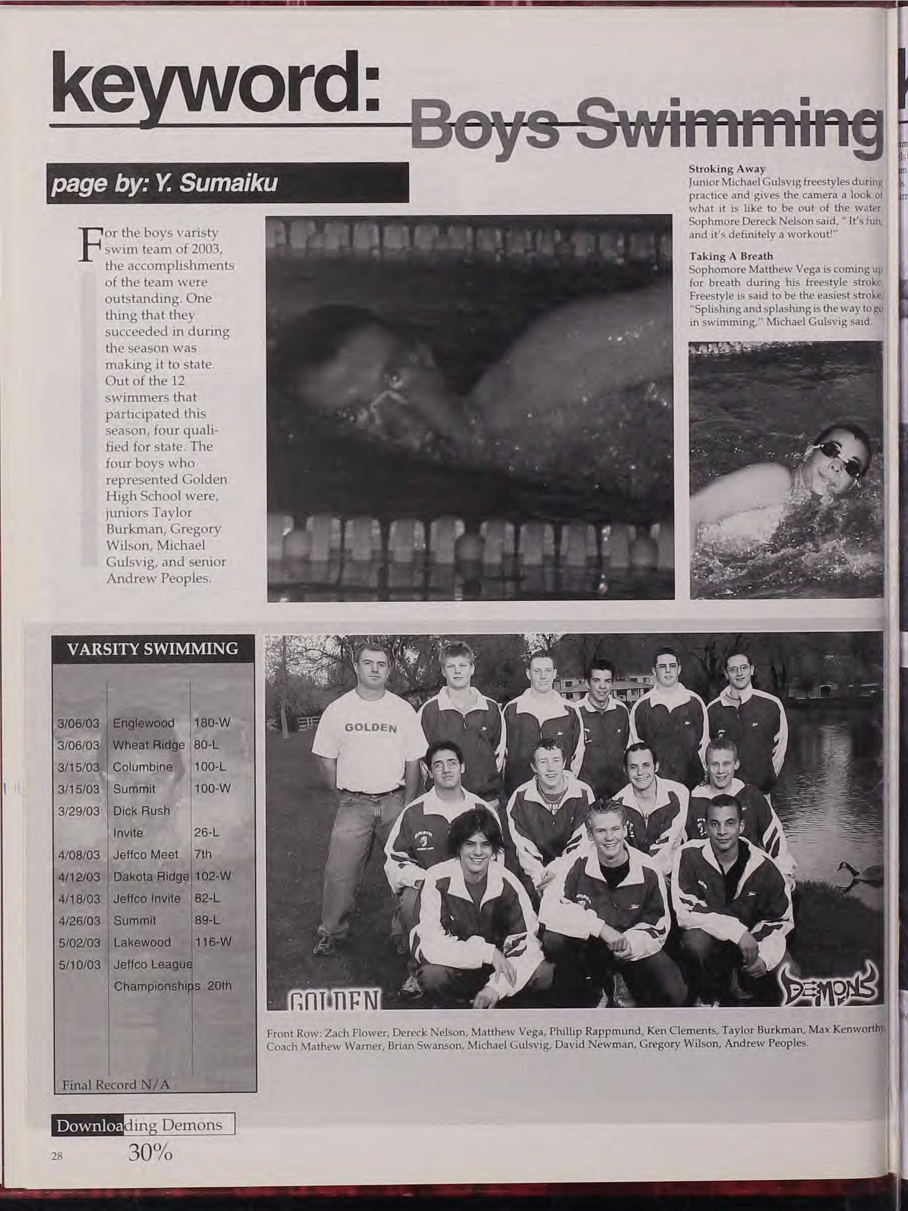 GHS Yearbook 2004 by City of Golden - Issuu