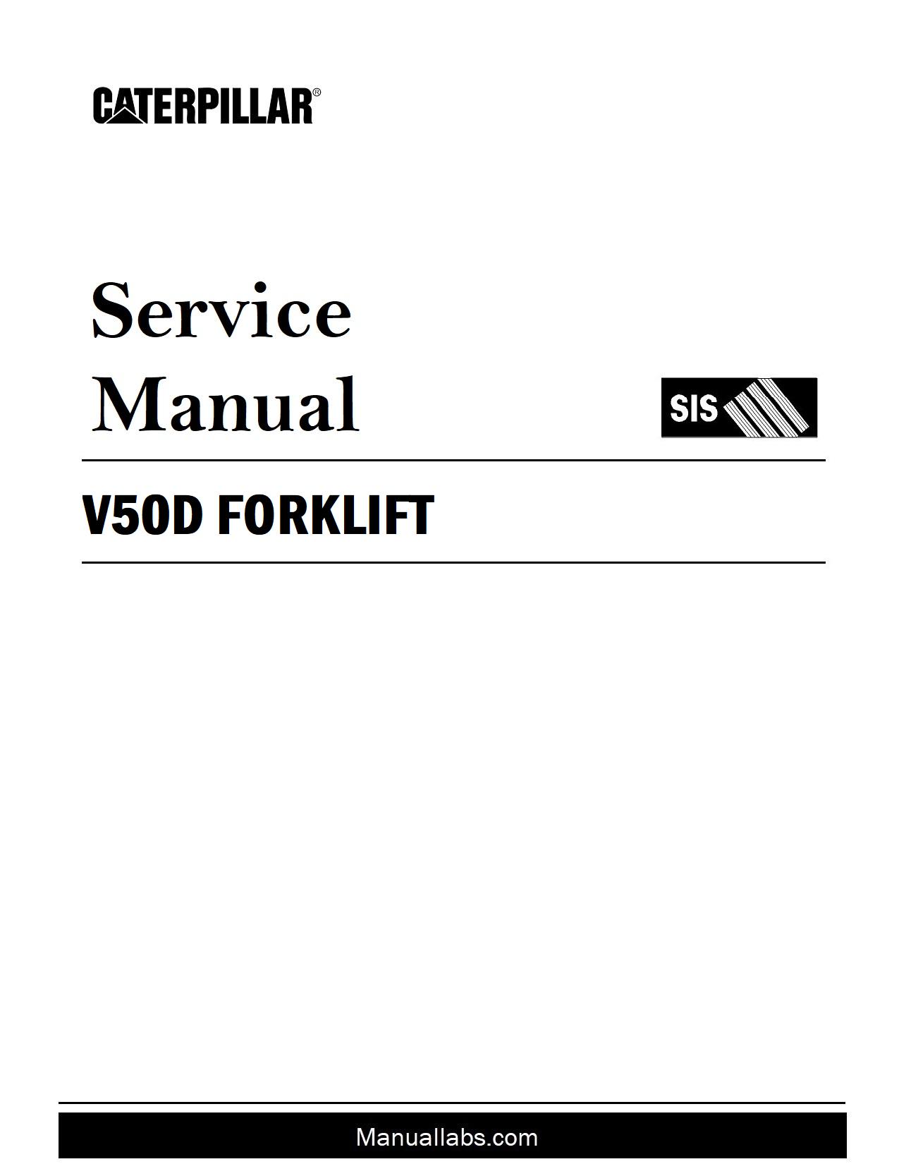 Caterpillar V50D Forklift Parts Catalog Manual PDF by Caterpillar