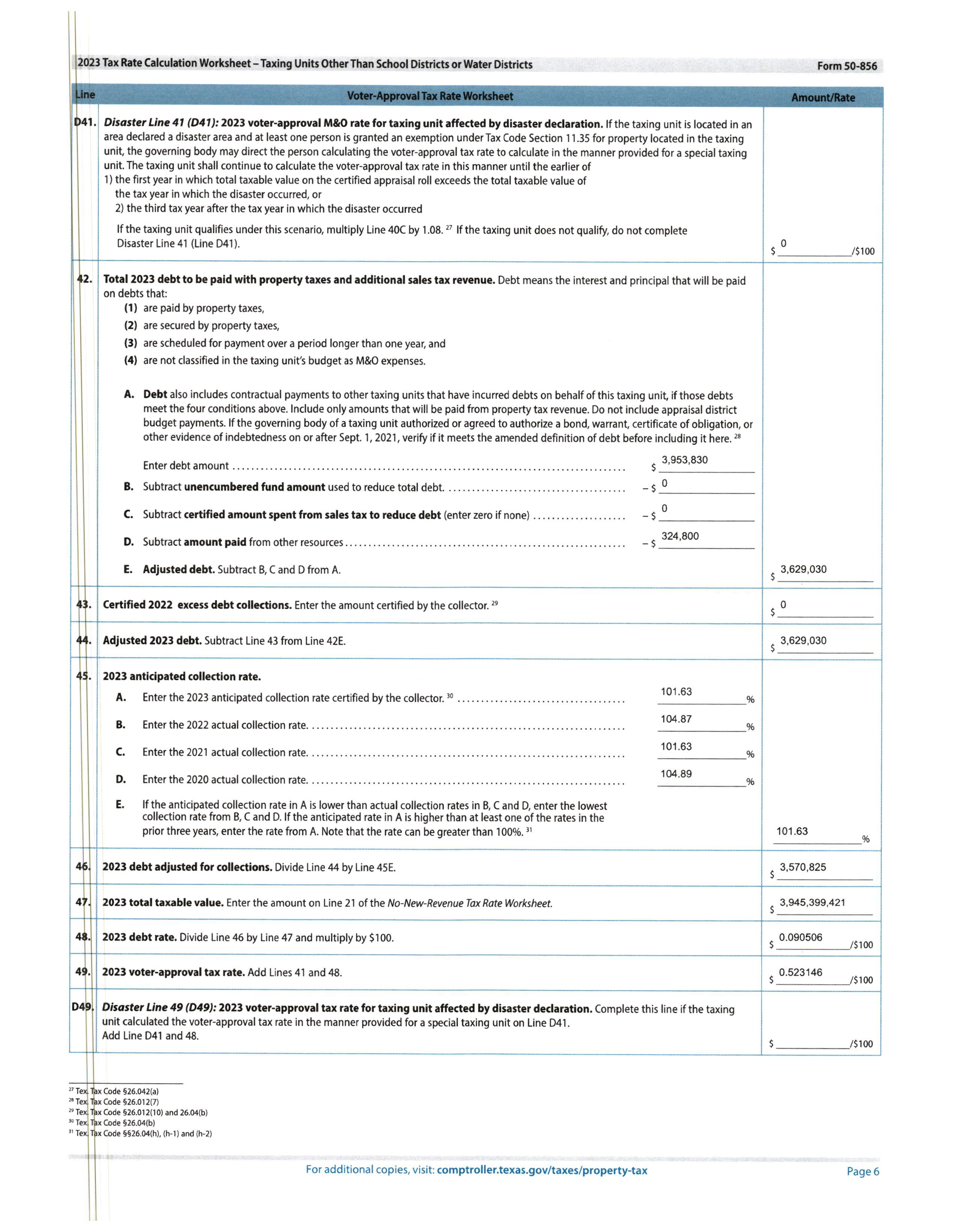 2023 Tax Rate Calculation Worksheet by City of Forney Issuu