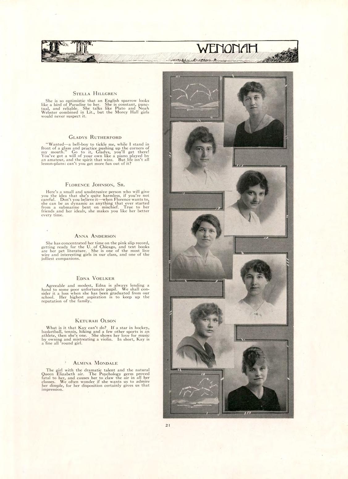 アイドル JUMP Wenonah Yearbook - 1917 by OpenRiver - Digital Repository of