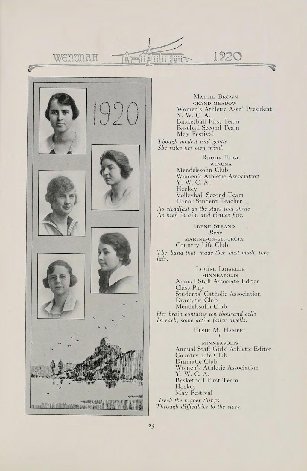 Wenonah Yearbook - 1920 by wsuopenriver image