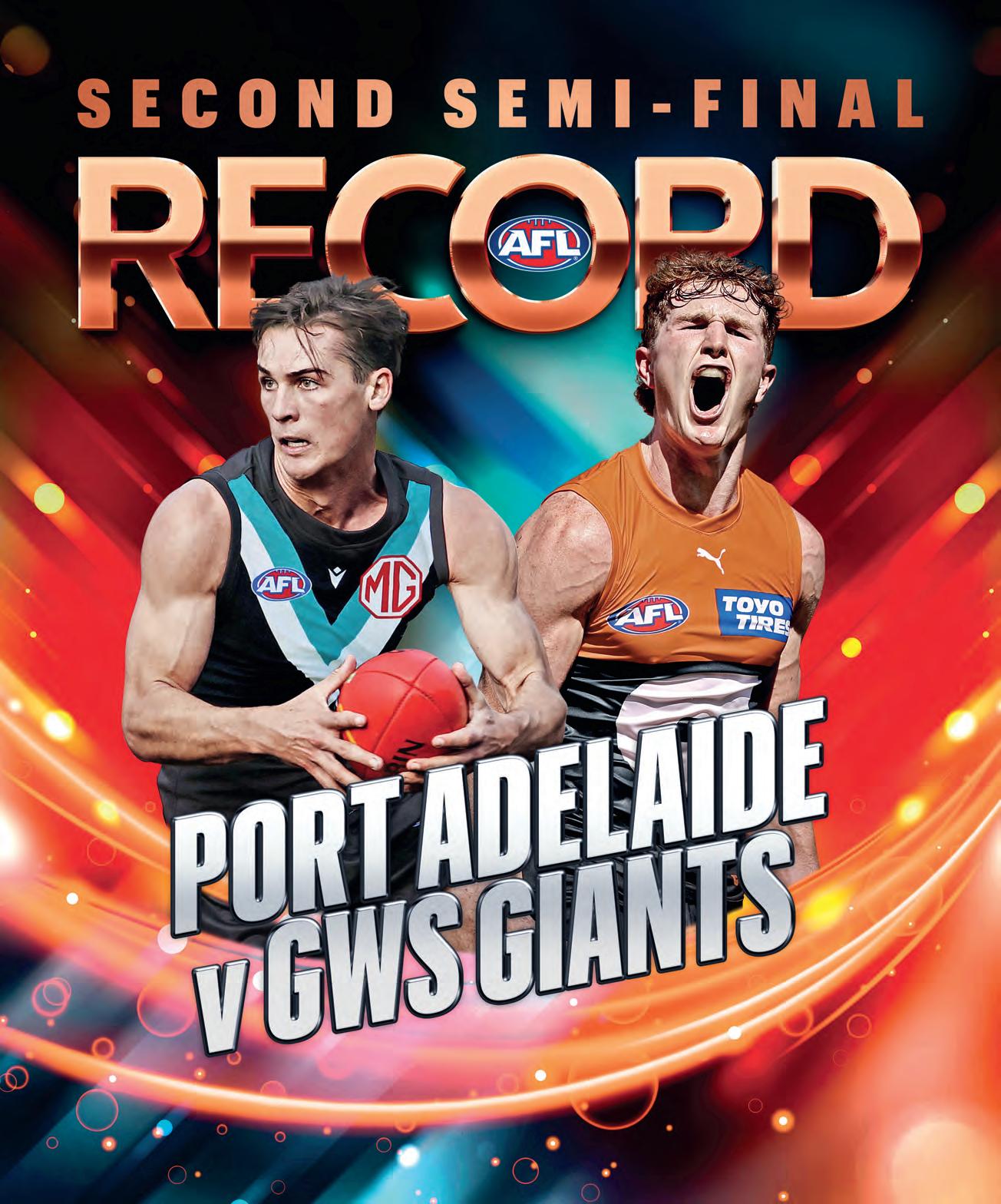 Official AFL Footy Record - 2020 Round 3 - Toby Green/Marcus Bontempelli Cover