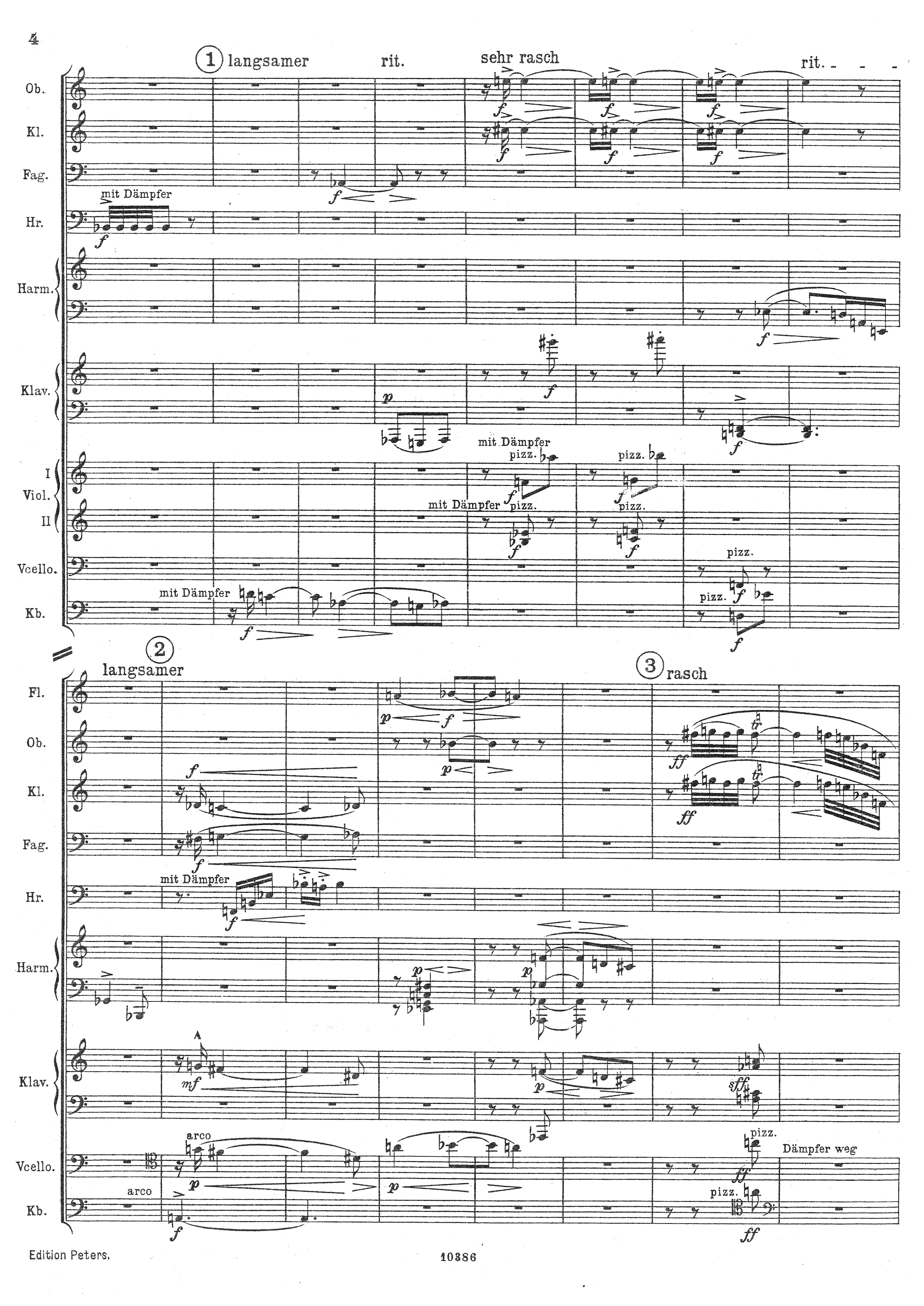 Schoenberg FIVE PIECES FOR ORCHESTRA, Op. 16 (Chamber Version) by Schoenberg FIVE PIECES FOR ORCHESTRA, Op. 16 (Chamber Version) by