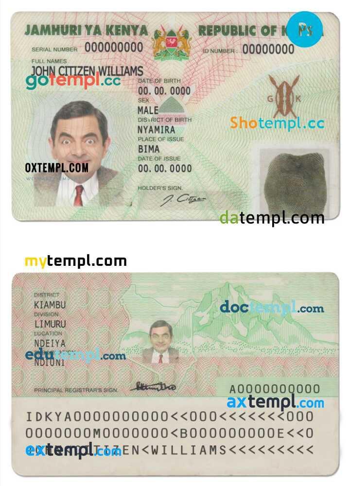 Kenya ID Template In PSD Format Fully Editable By Doctmmpl Issuu