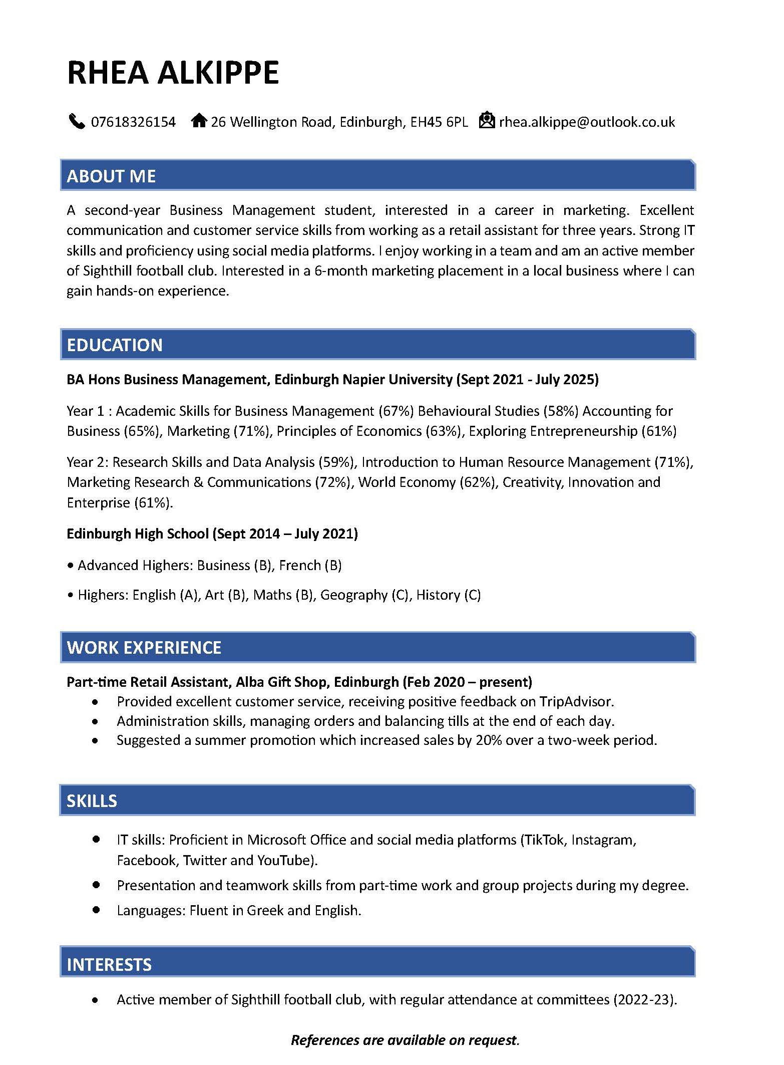 CV Guide by studentfutures - Issuu