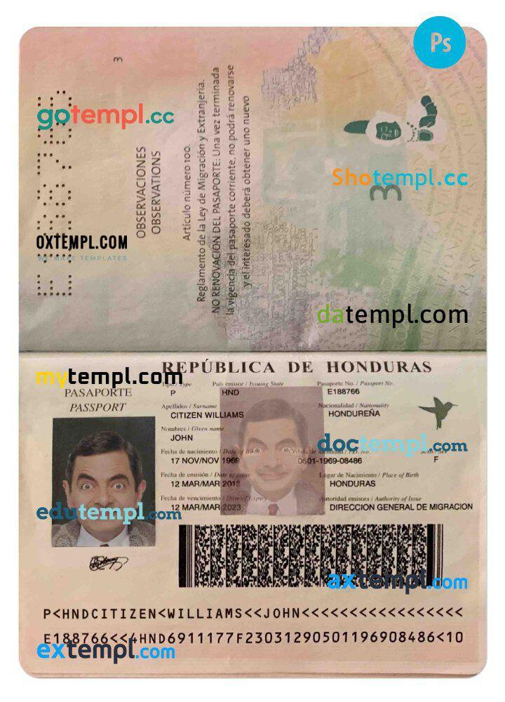 Honduras passport PSD template, completely editable by oxpassport Issuu