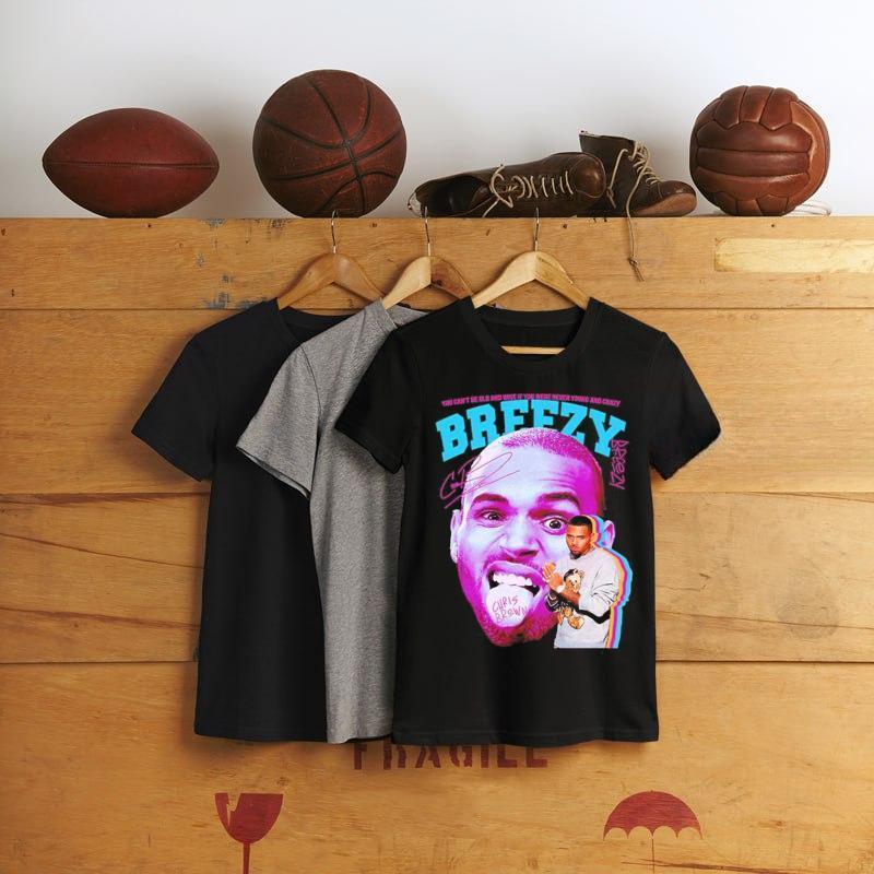 Iconic Portrait Breezy Vintage 90s Chris Brown Unisex T-Shirt