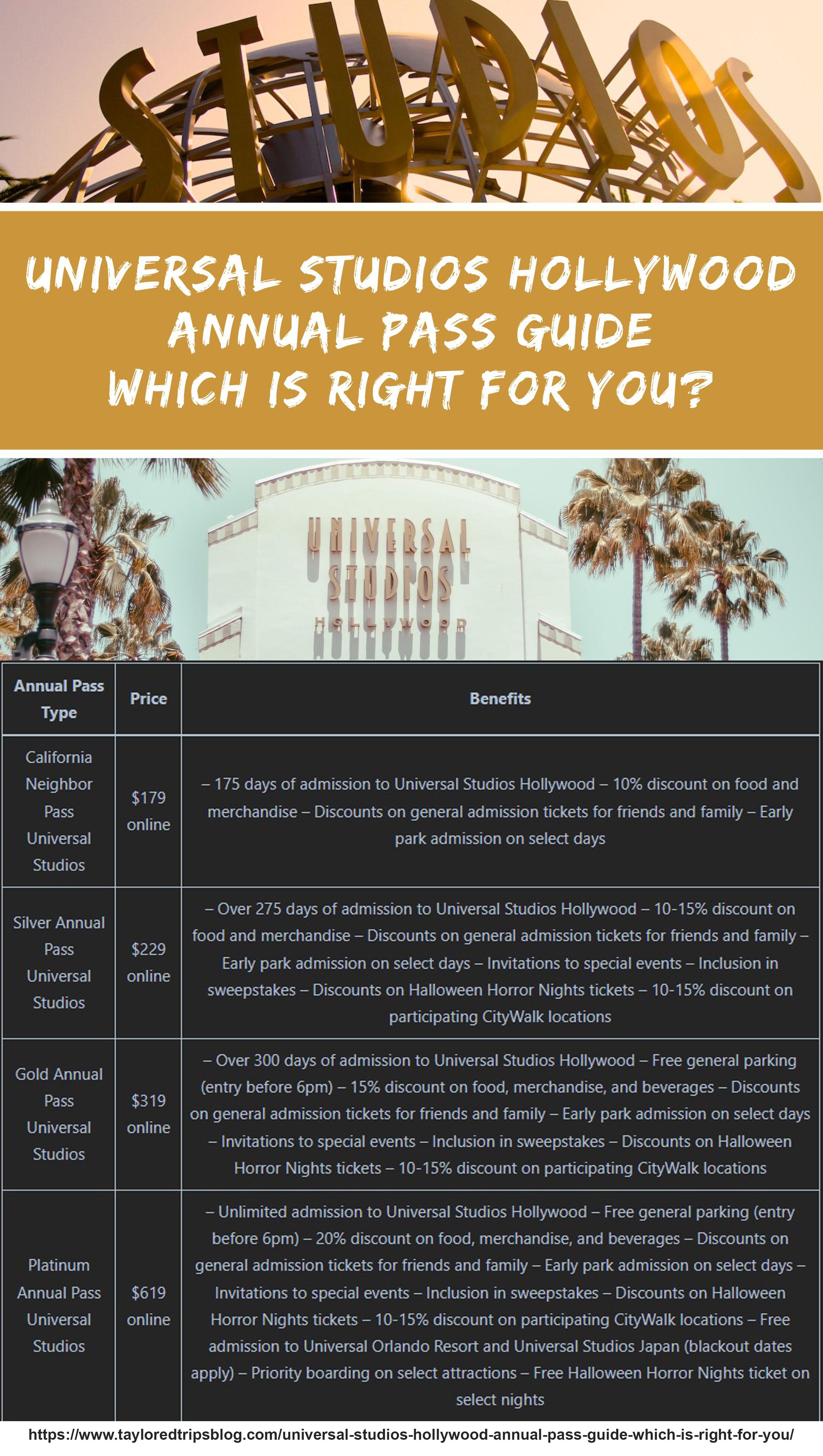 Universal Studios Hollywood Annual Pass Guide Which is Right for You