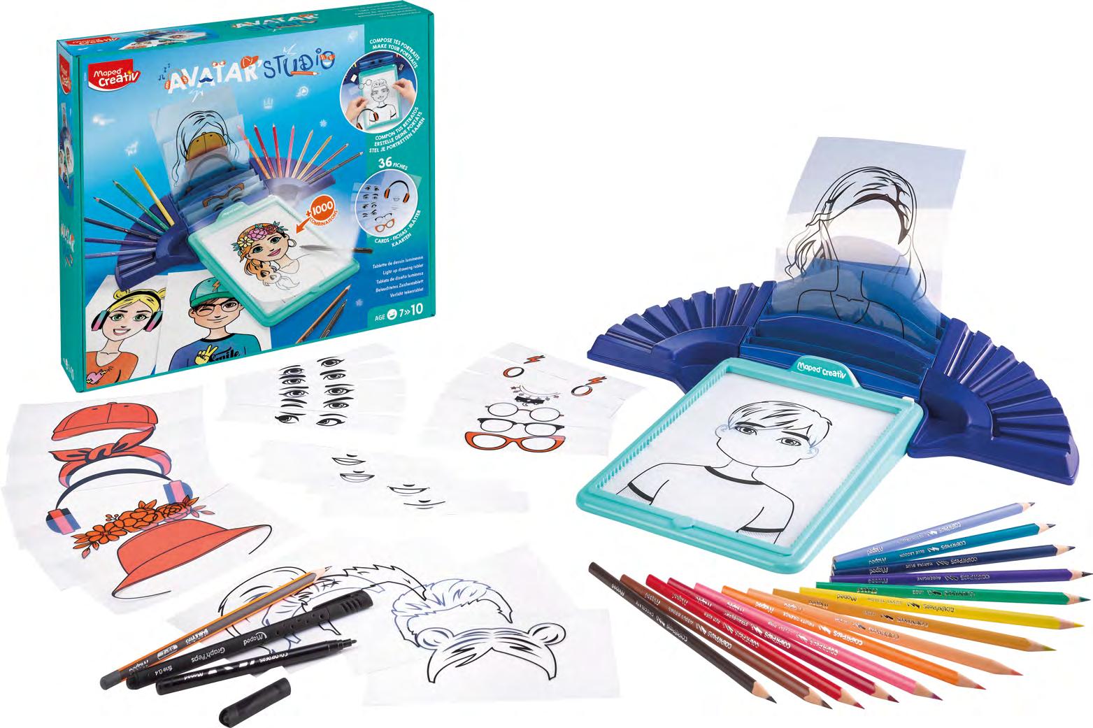 MAPED Creativ Texture Art Kit with Drawing Table, Multicolor (Model Number:  907038) : : Toys & Games