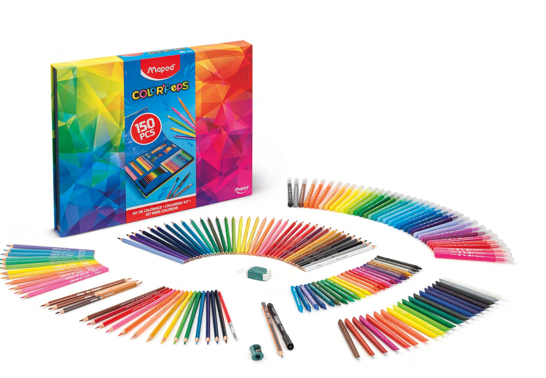 150pcs Random Painting Set With Brushes, Colored Pens, Art