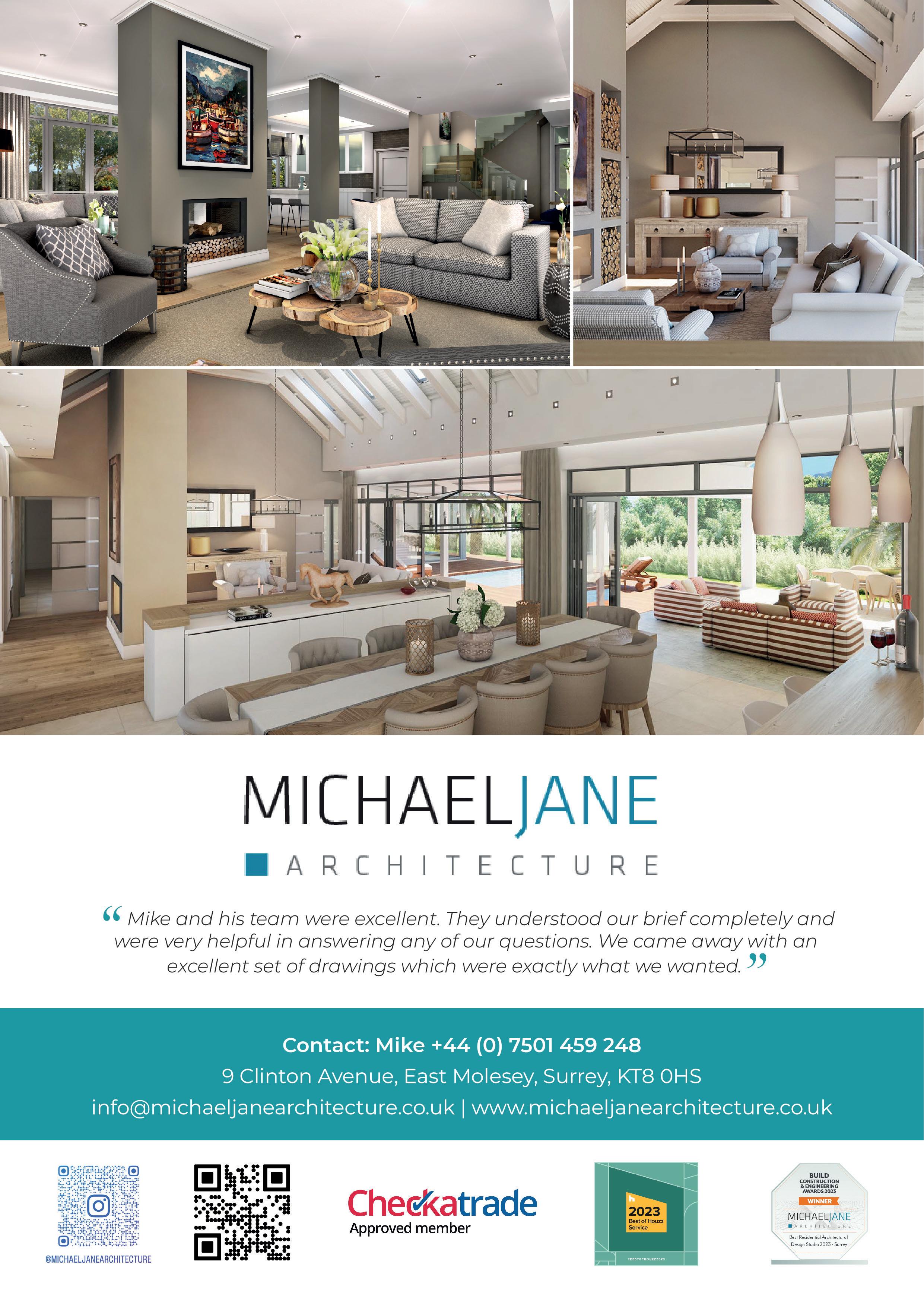 Hamptons Esher interview with Michael Jane Architecture.