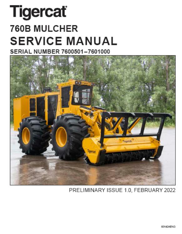 Tigercat LM830C Mulcher Operator/User Manual (830121001830121999) by