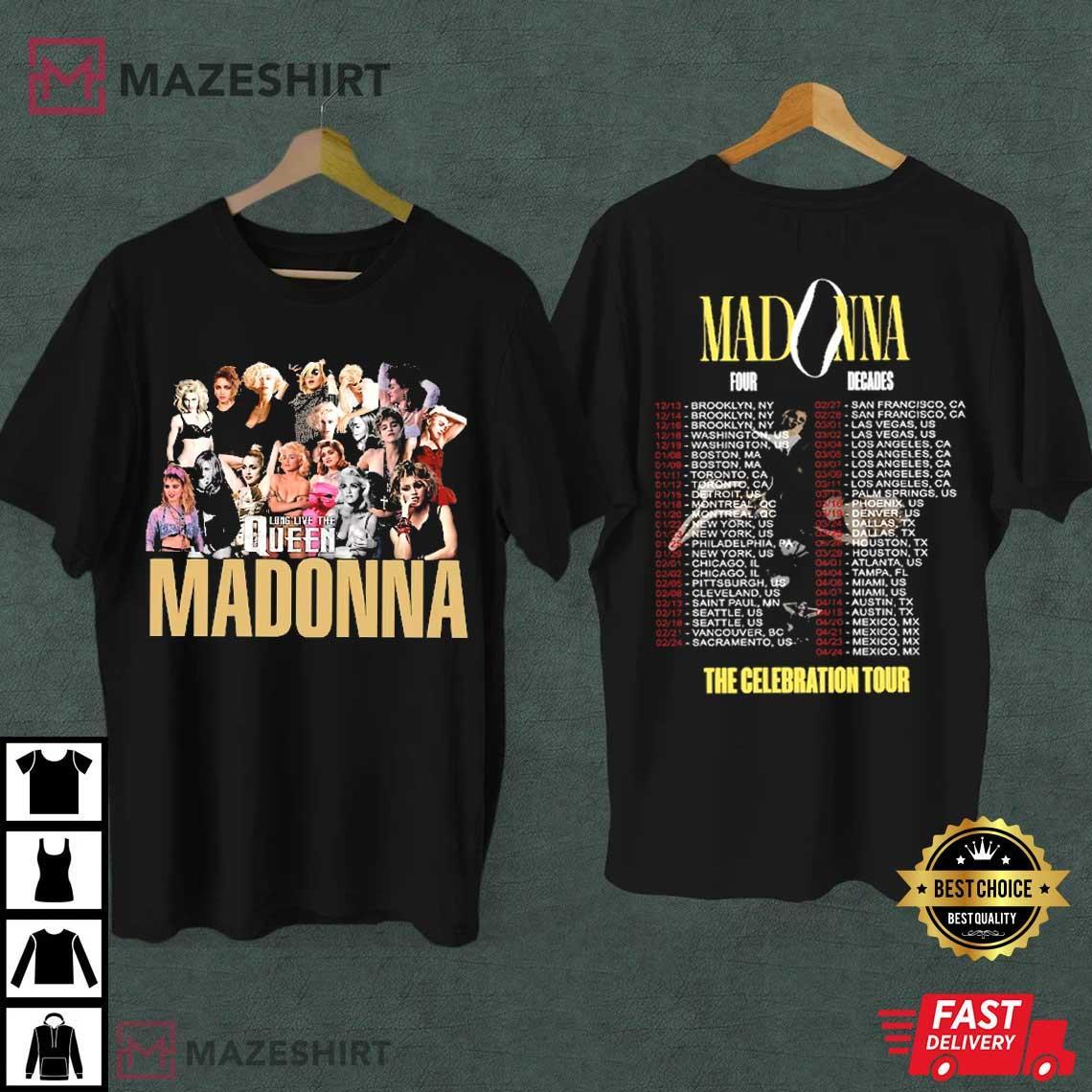 Madonna The Celebration Tour 2024 Long Live the Queen T-Shirt by  