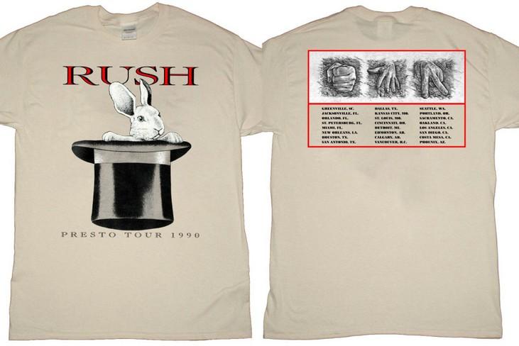 RUSH PRESTO TOUR 1990 Tシャツ バンT ロックT短丈BOX Presto Roshambo Tee | Shop the RUSH Backstage Official Store