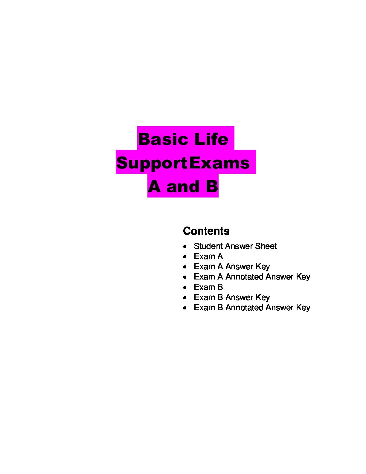 AHA Basic Life Support Exams A and B Answered Updated Spring 2023/2024