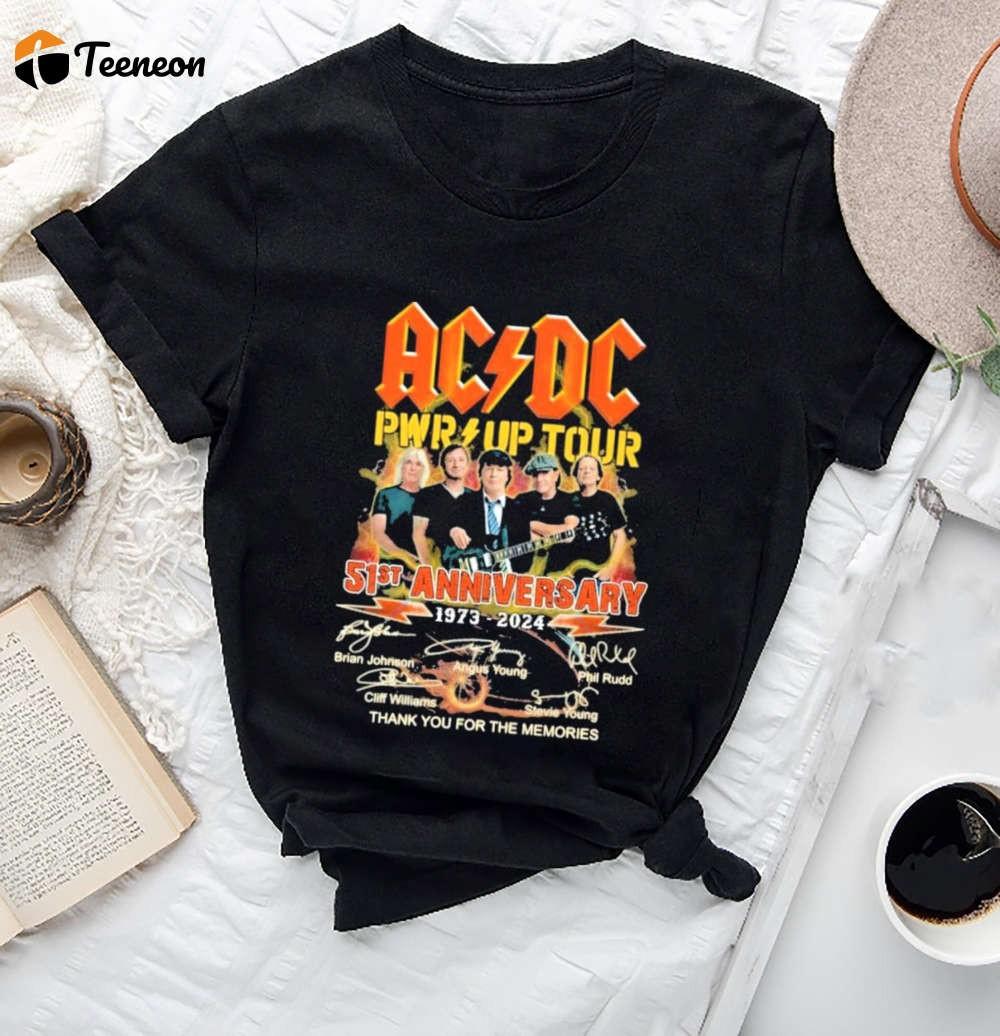 AC DC Pwr Up World Tour 2024 Shirt: Official Merch for Fans by Teeneon ...