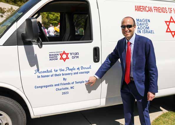 Temple Israel in Charlotte Dedicates an Ambulance for Israel at a Special Event Celebrating Israel and Honoring the Work of Emergency Medical Professionals