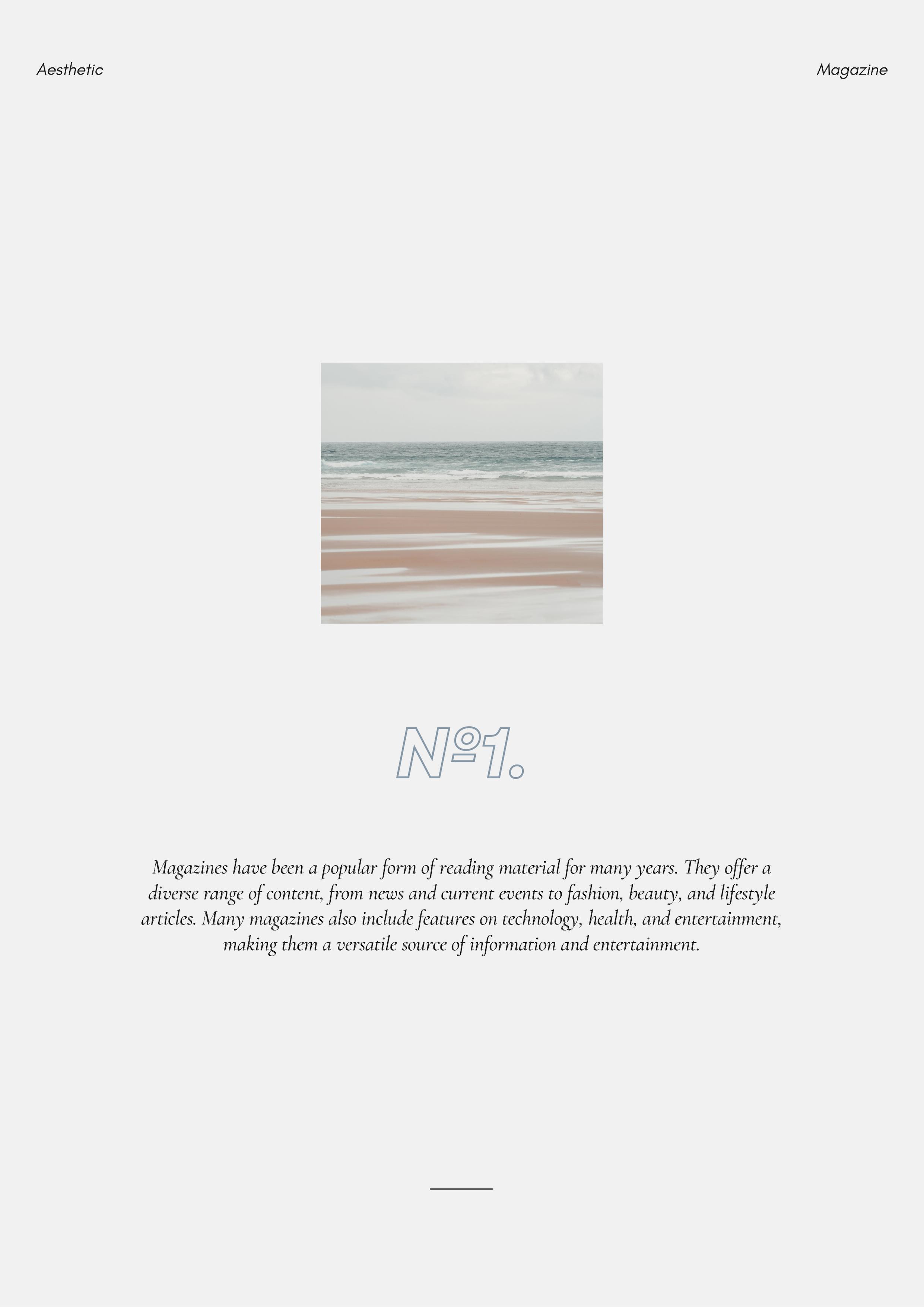 Beige Aesthetic Modern Simple Minimalist Magazine by Aleksandra Chubar ...