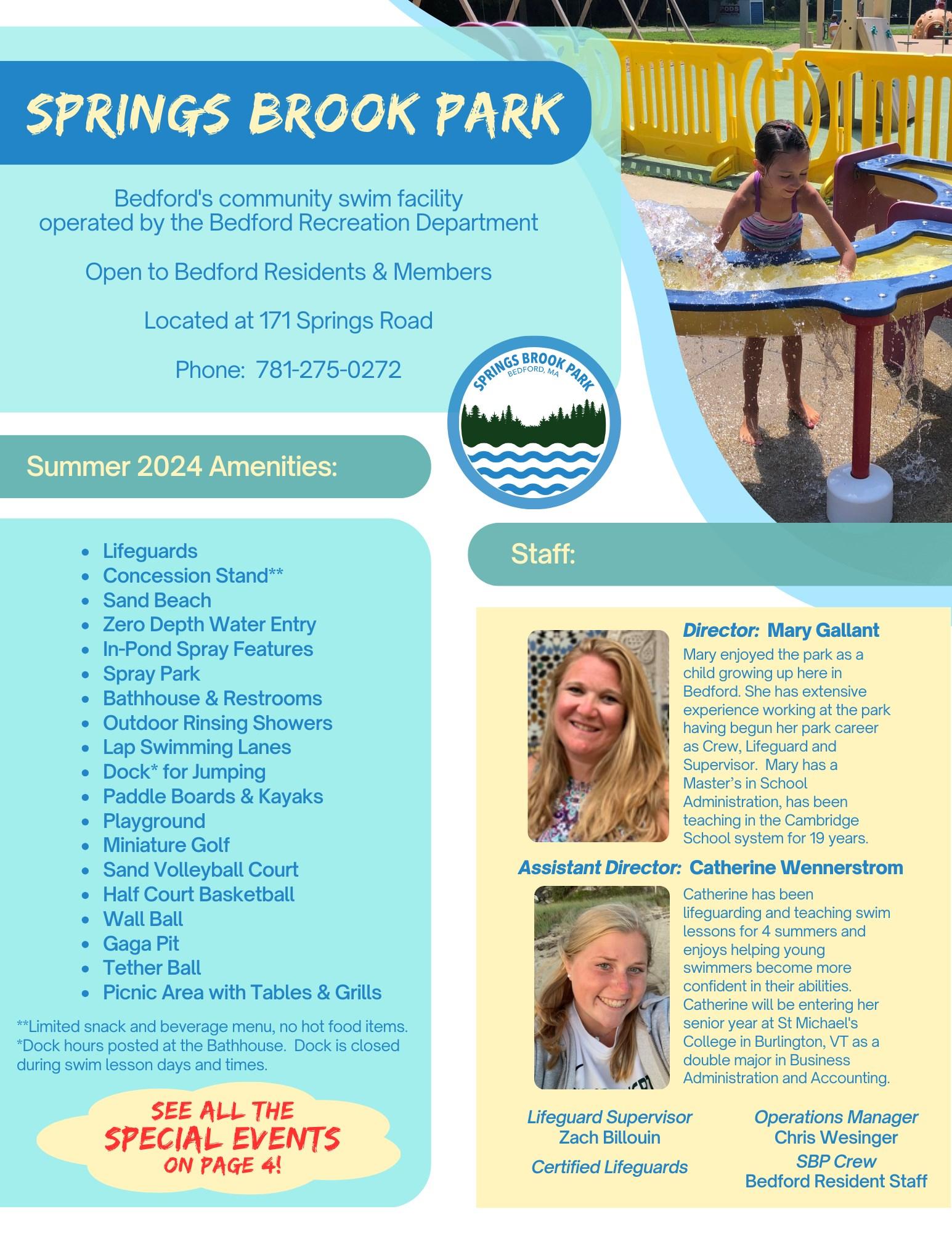 Springs Brook Park Summer 2024 Brochure by BedfordRecreation Issuu