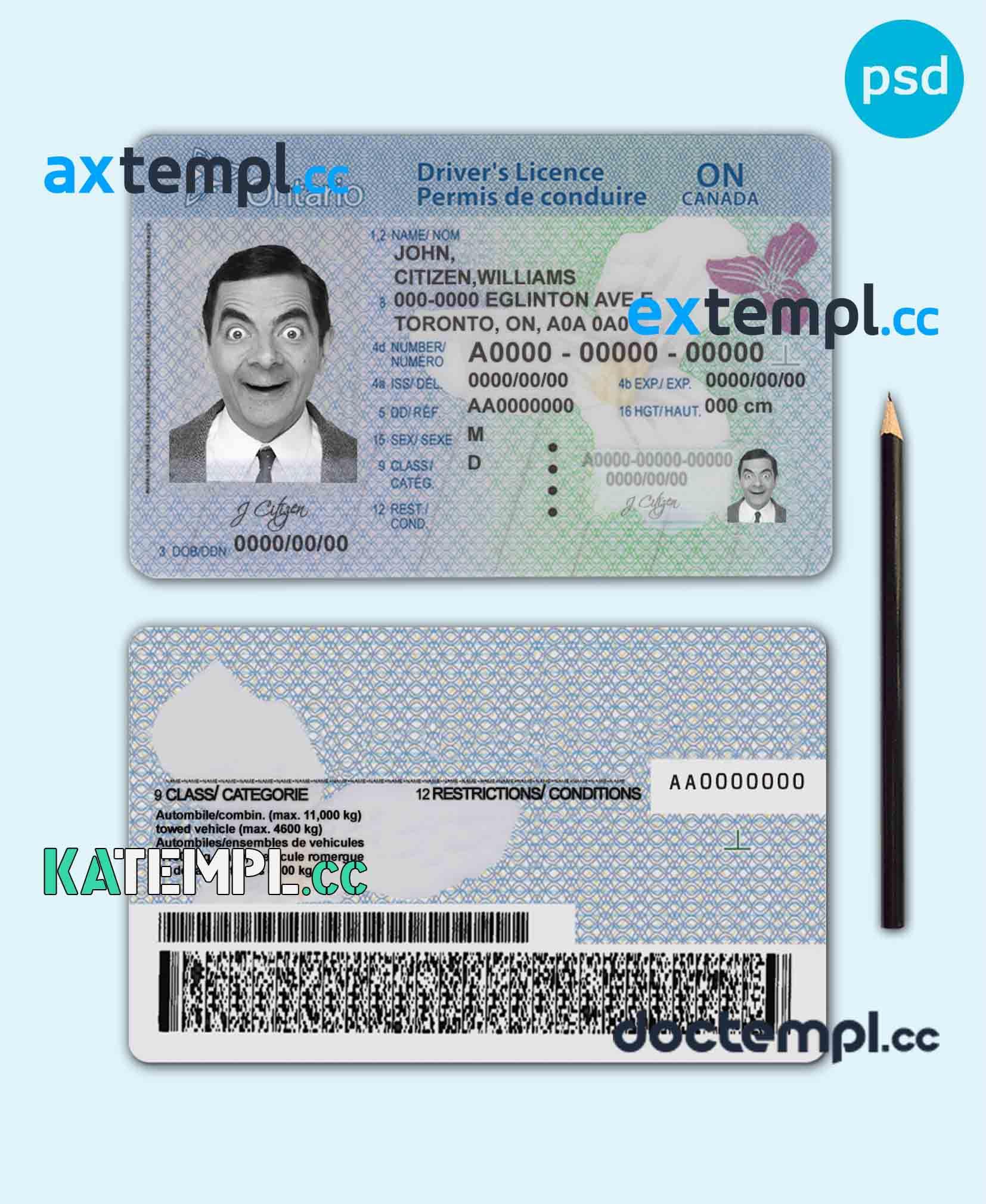 sample Canada Ontario driving license template in PSD format (2018 – present) download by doctemmppll - Issuu sample-canada-ontario-driving-license-template-in-psd-format-2018-present-download-by-doctemmppll-issuu