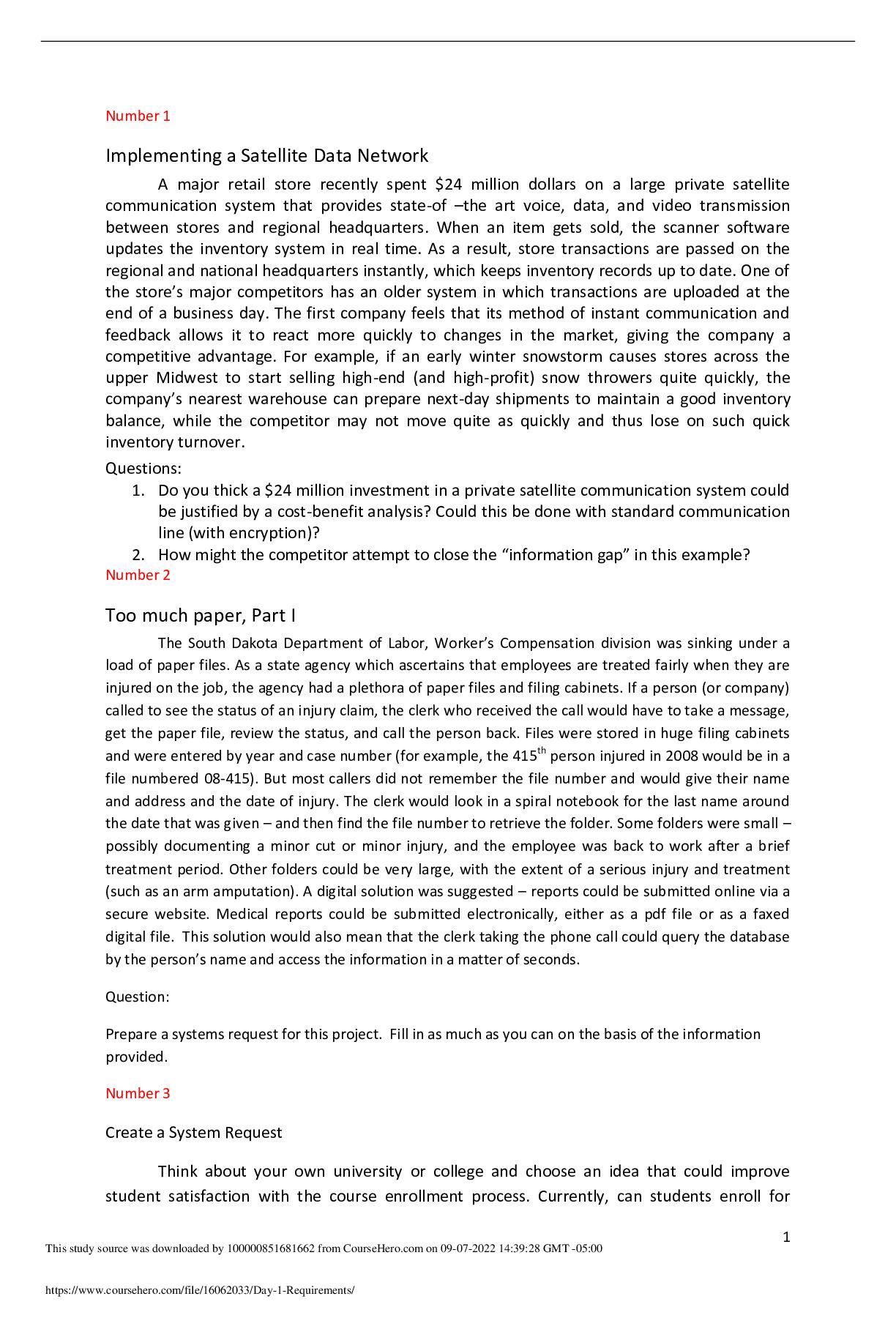 Day 1 Requirements Notre Dame of Marbel University MIT 222 by