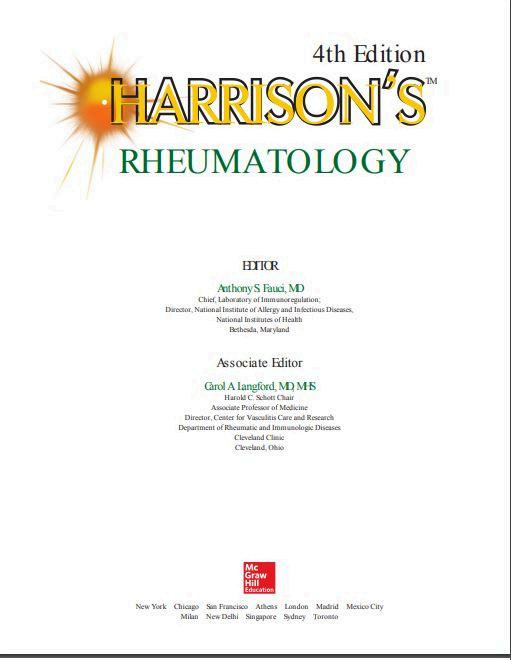 Harrison's Rheumatology 4th Edition ハリソン Harrison's Rheumatology, 4th Edition | ISBN 978-1259835971 by