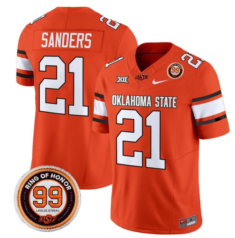 Oklahoma State Barry Sanders ジャージ 21 Barry Sanders Jersey #21 Oklahoma State Cowboys Leslie O