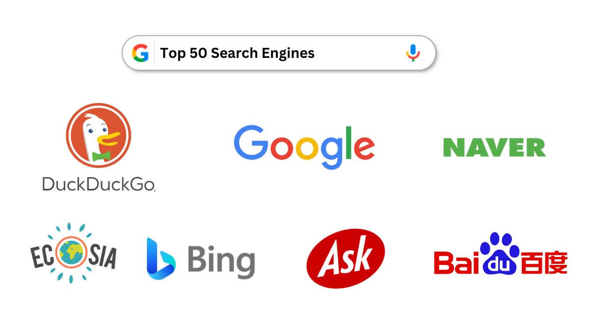 Top 50 Search Engines You Must Know About [2024 Updated] by Steve Rex ...