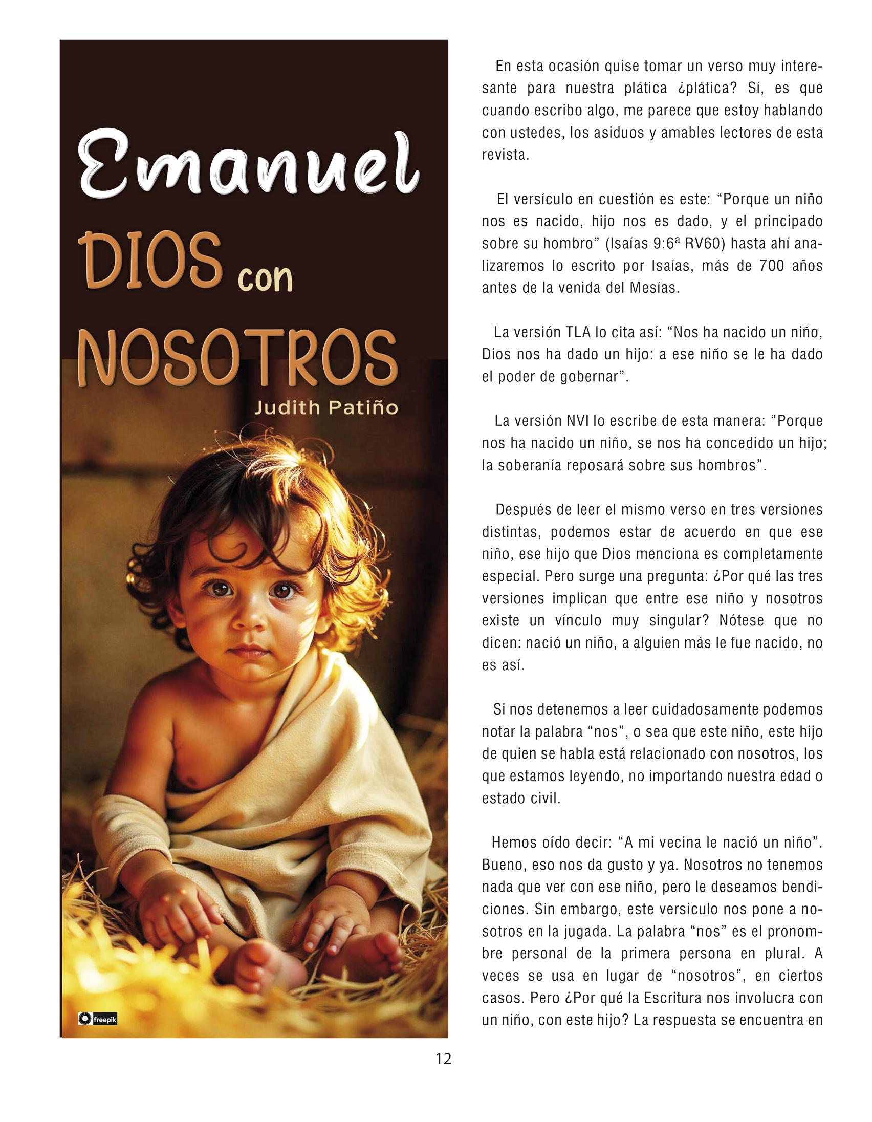 REVISTA COMUNIÓN - Emanuel Dios con nosotros by Templo San Pablo Iglesia  Metodista - Issuu, image size:1704x2192