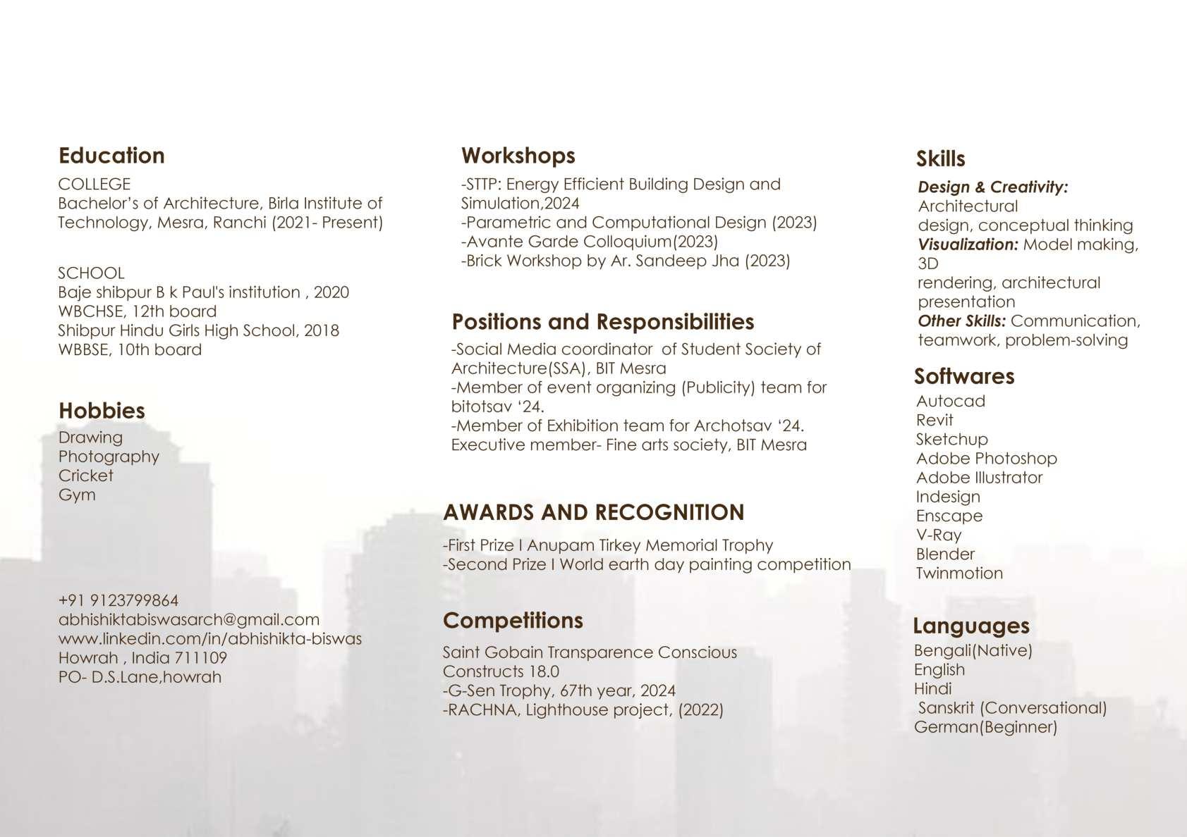 ARCHITECTURAL PORTFOLIO'24 by Abhisikta Biswas - Issuu