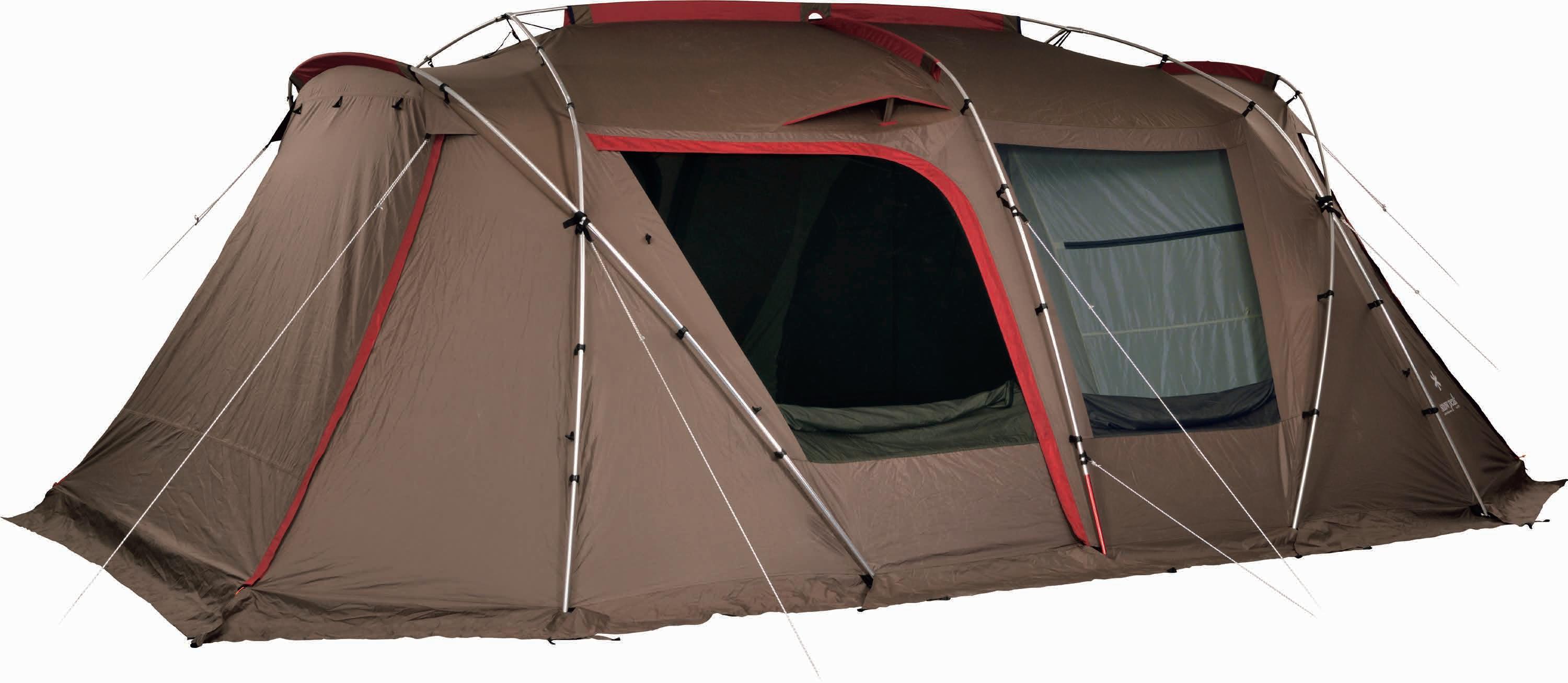 スノーピーク ブラウンとレッドのテント スノーピーク ブラウンとレッドのテント スノーピーク ブラウン