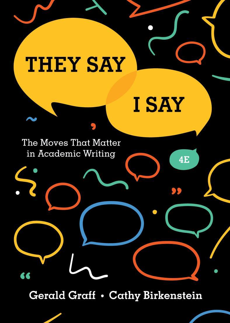 They Say I Say 4th Edition Pdf